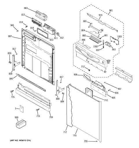 under counter side by side fridge freezer combo