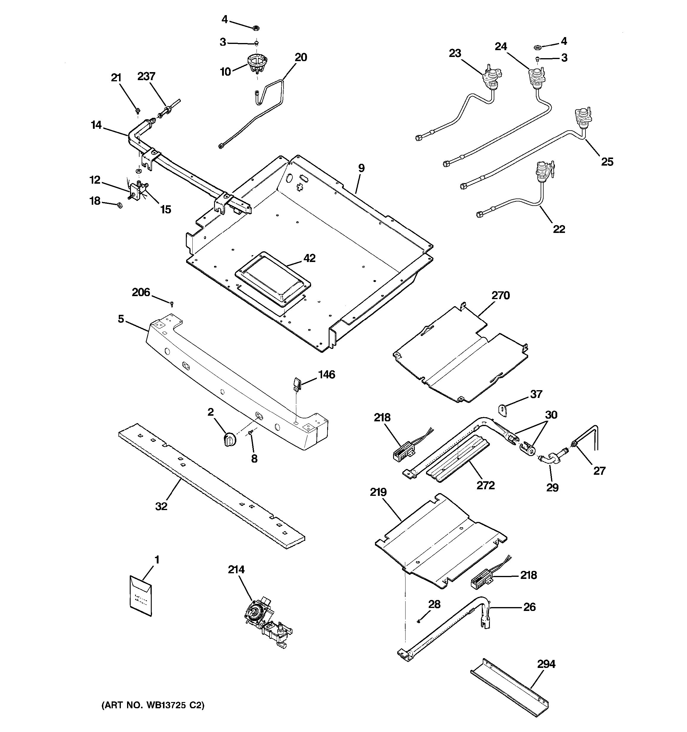 Assembly View for GAS & BURNER PARTS | JGBP88SEL1SS