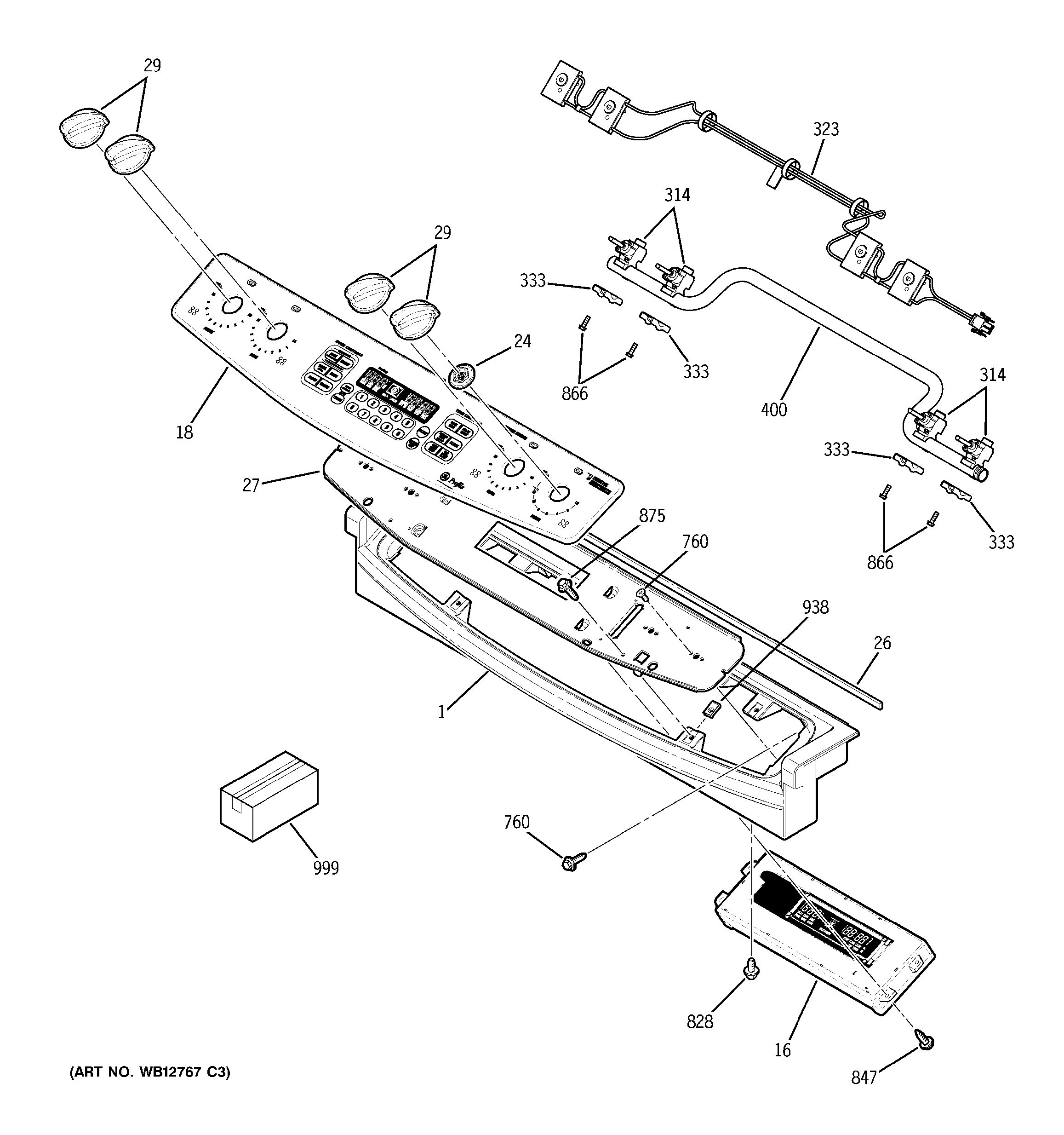 Assembly View for CONTROL PANEL | J2S968SEK1SS