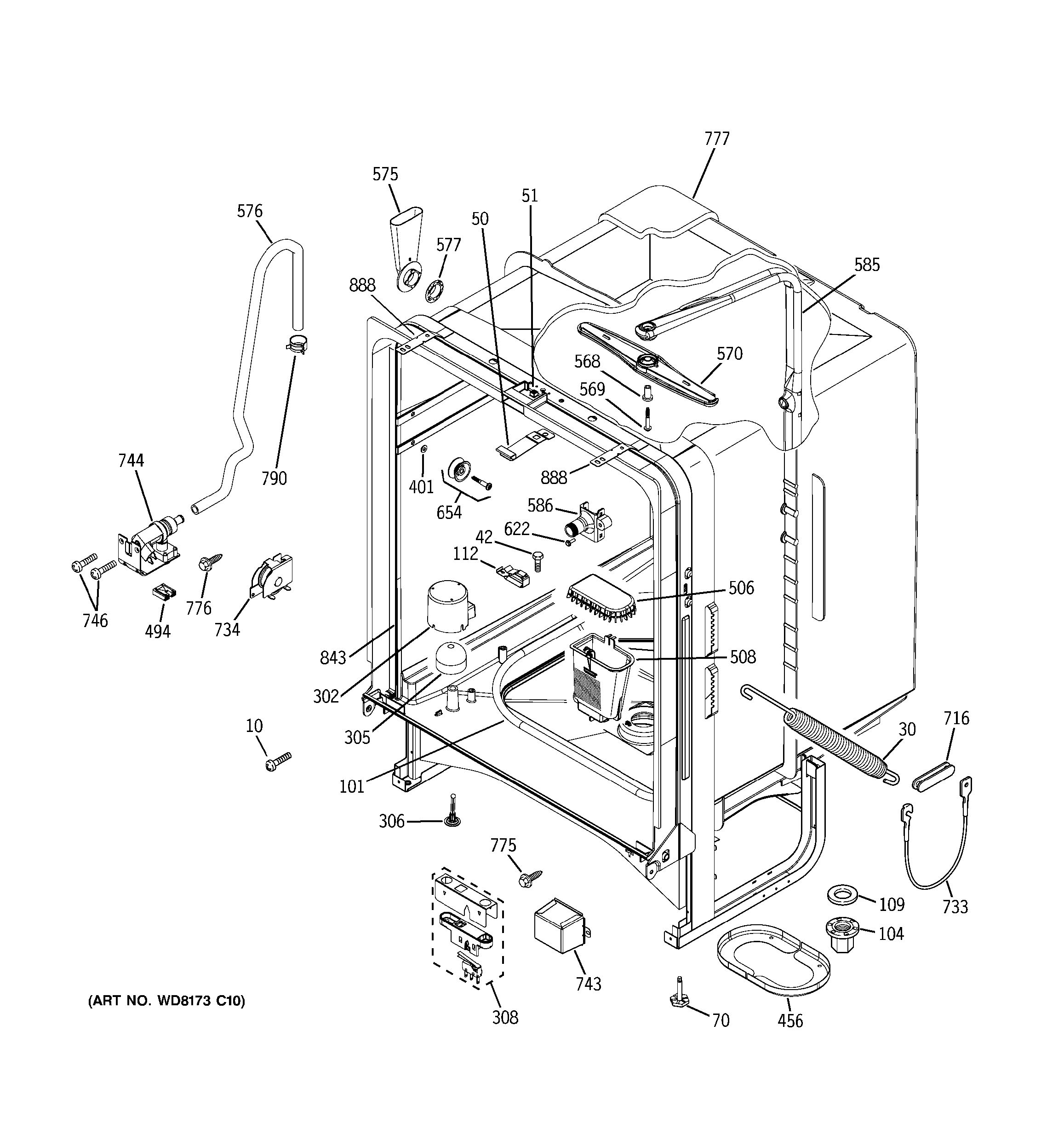 Assembly View for BODY PARTS | GLD6360L00SS