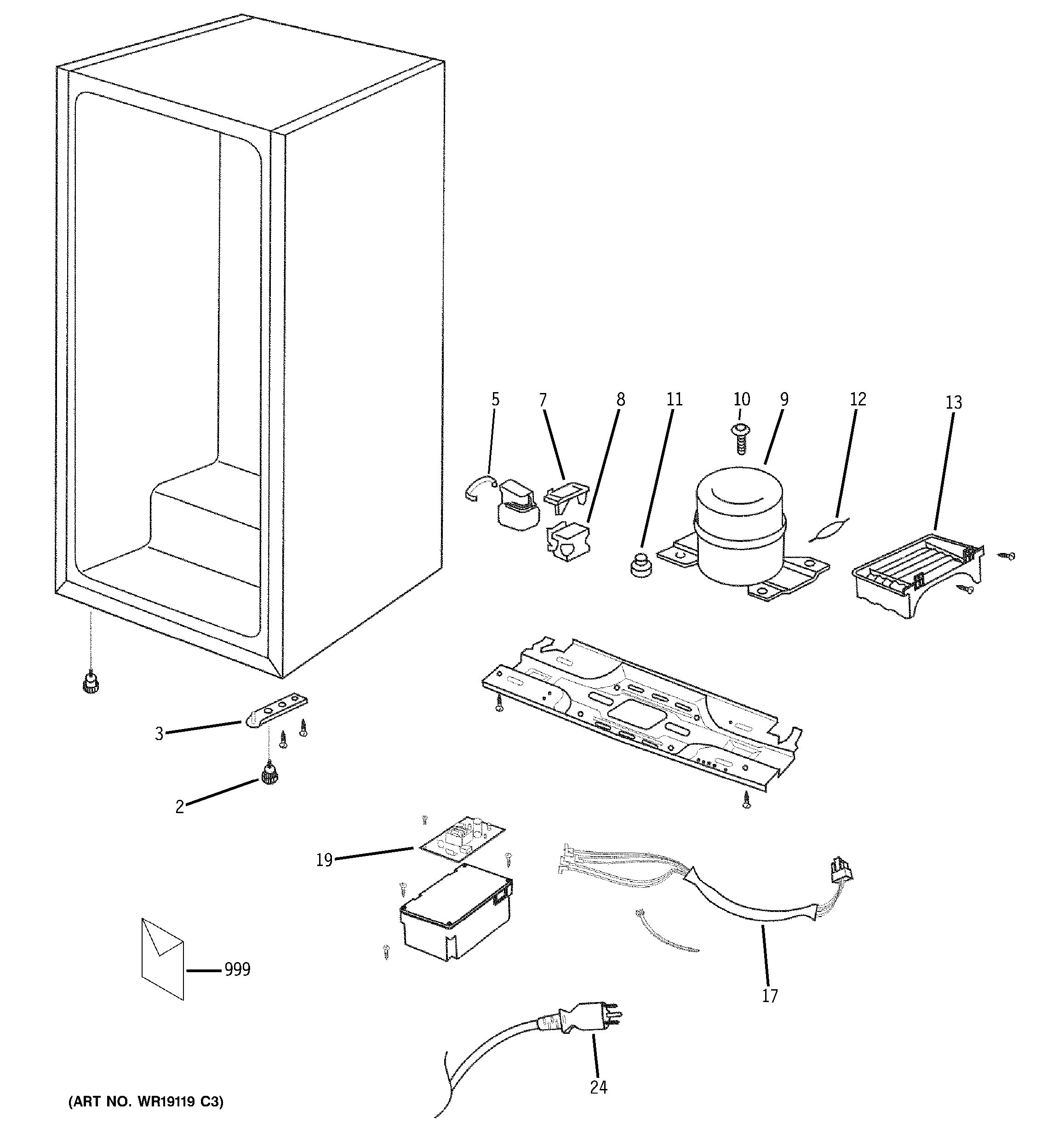 Assembly View for UNIT PARTS | PWR04FANBBS