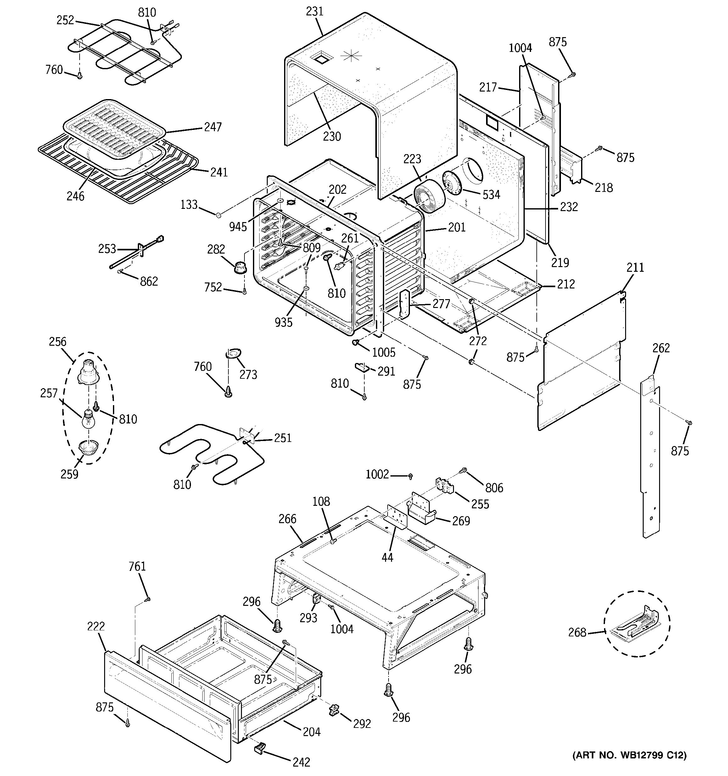 Assembly View for BODY PARTS | JSP42BK4BB