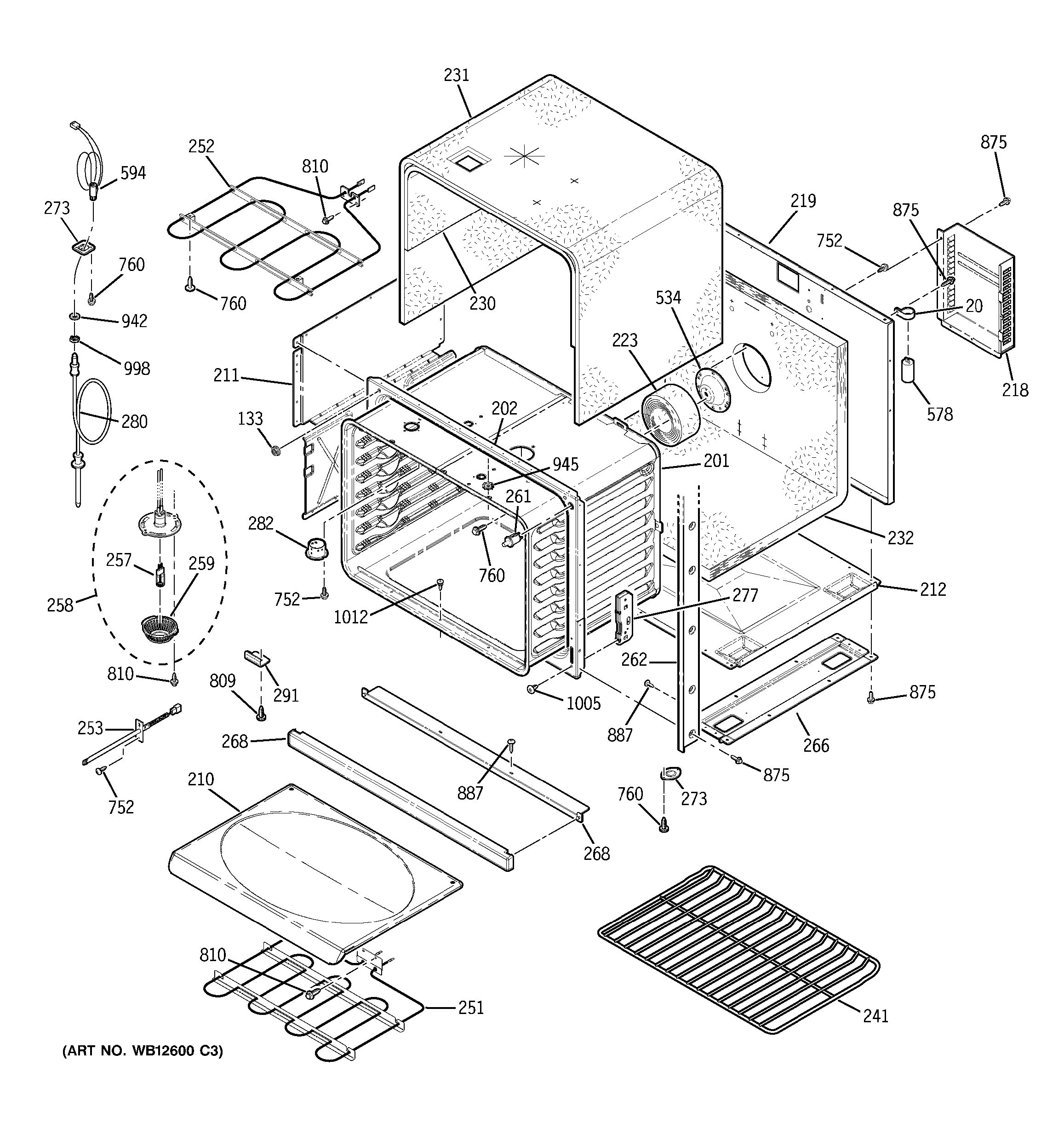 Assembly View for LOWER OVEN | ZET958SF4SS