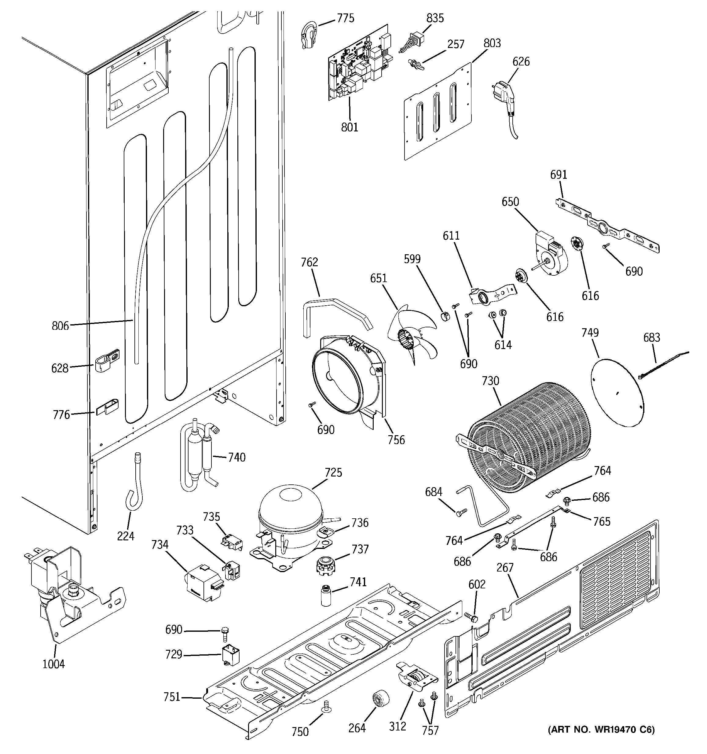 Assembly View for WATER FILTRATION & DISPENSER | PTS25LHSARWW