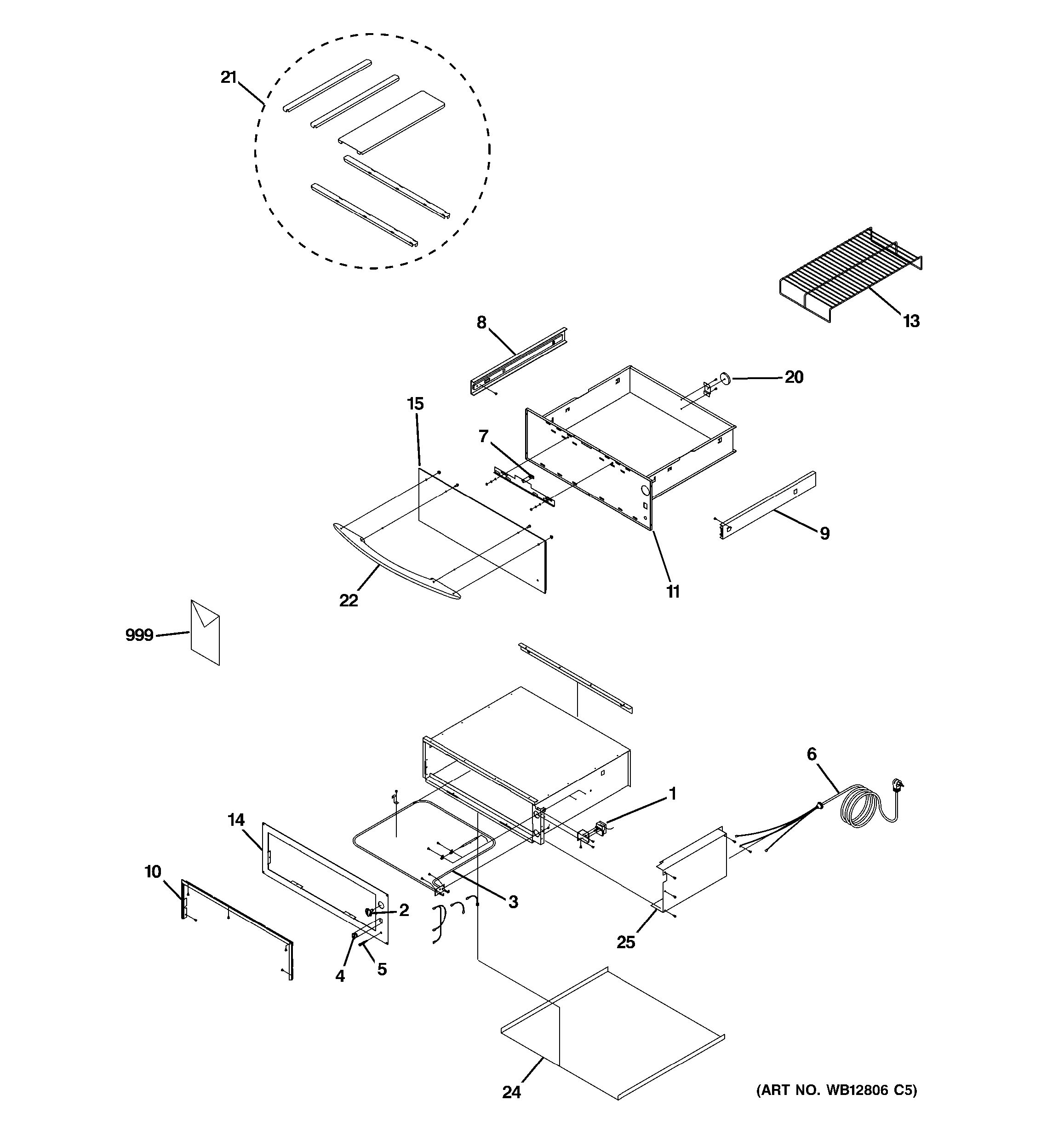 Assembly View for WARMING DRAWER | PKD915SM1SS