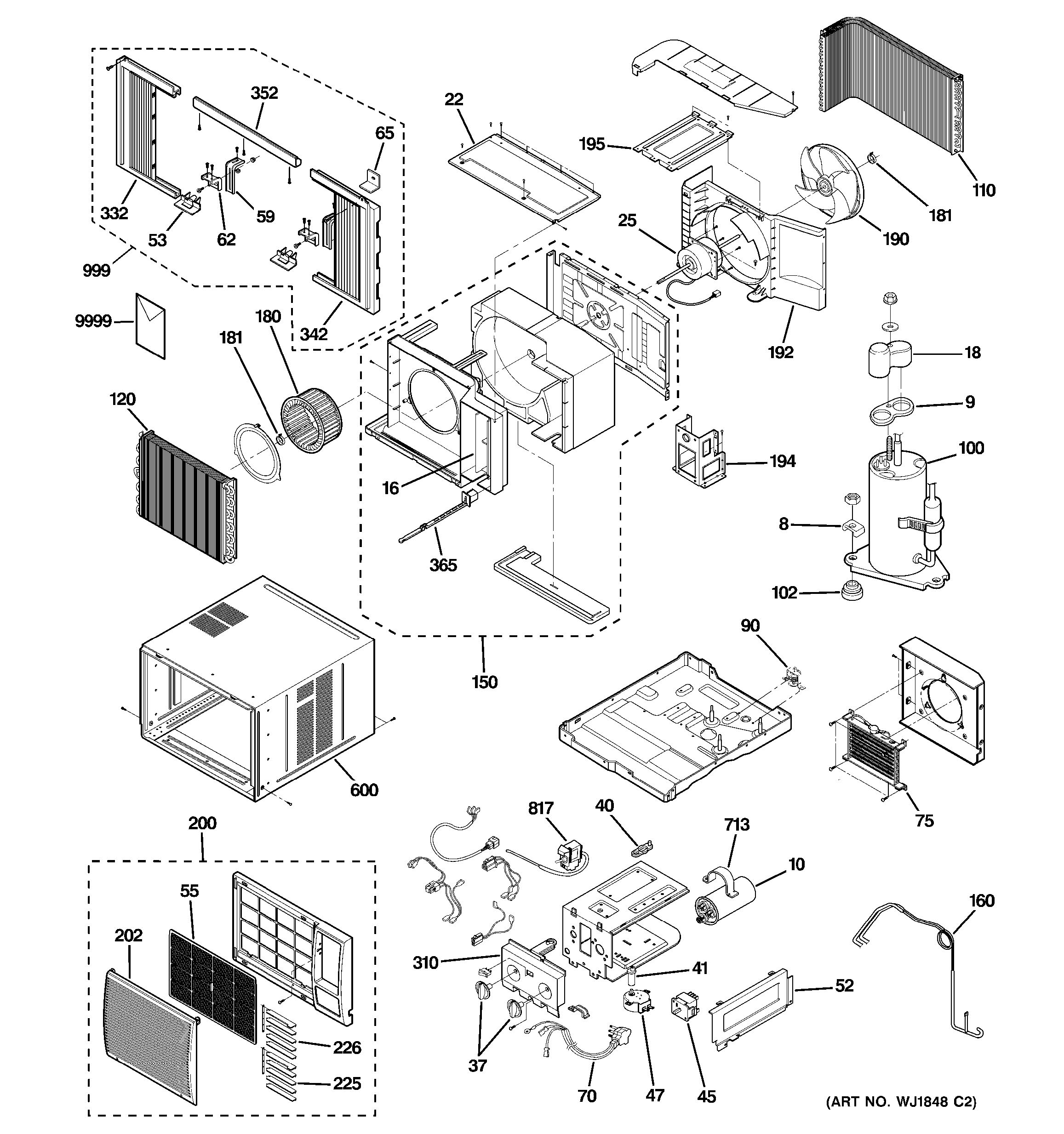 Assembly View for ROOM AIR CONDITIONER | AGE21DAM2