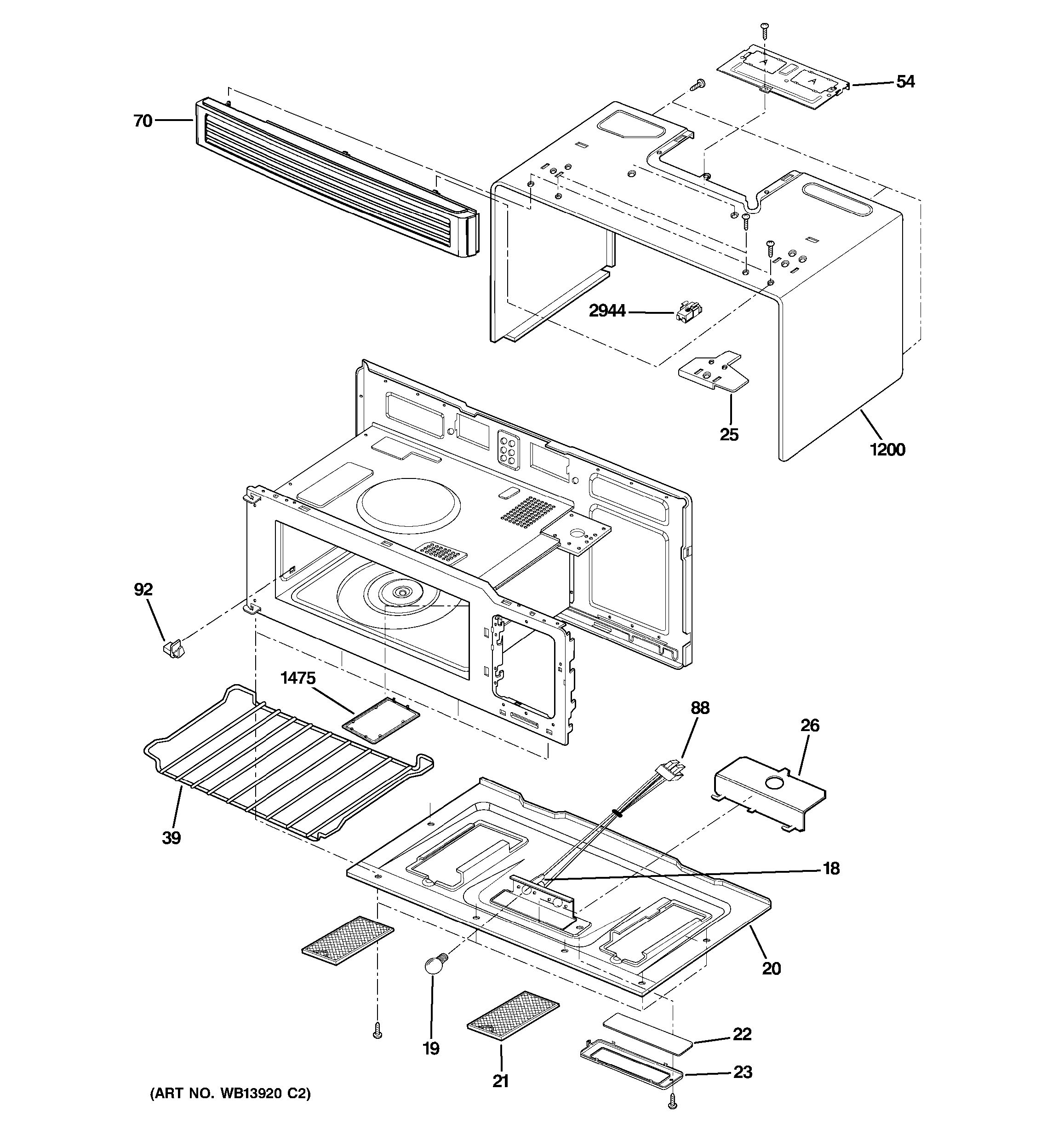 Assembly View for OVEN CAVITY PARTS | HVM1540LM1CS