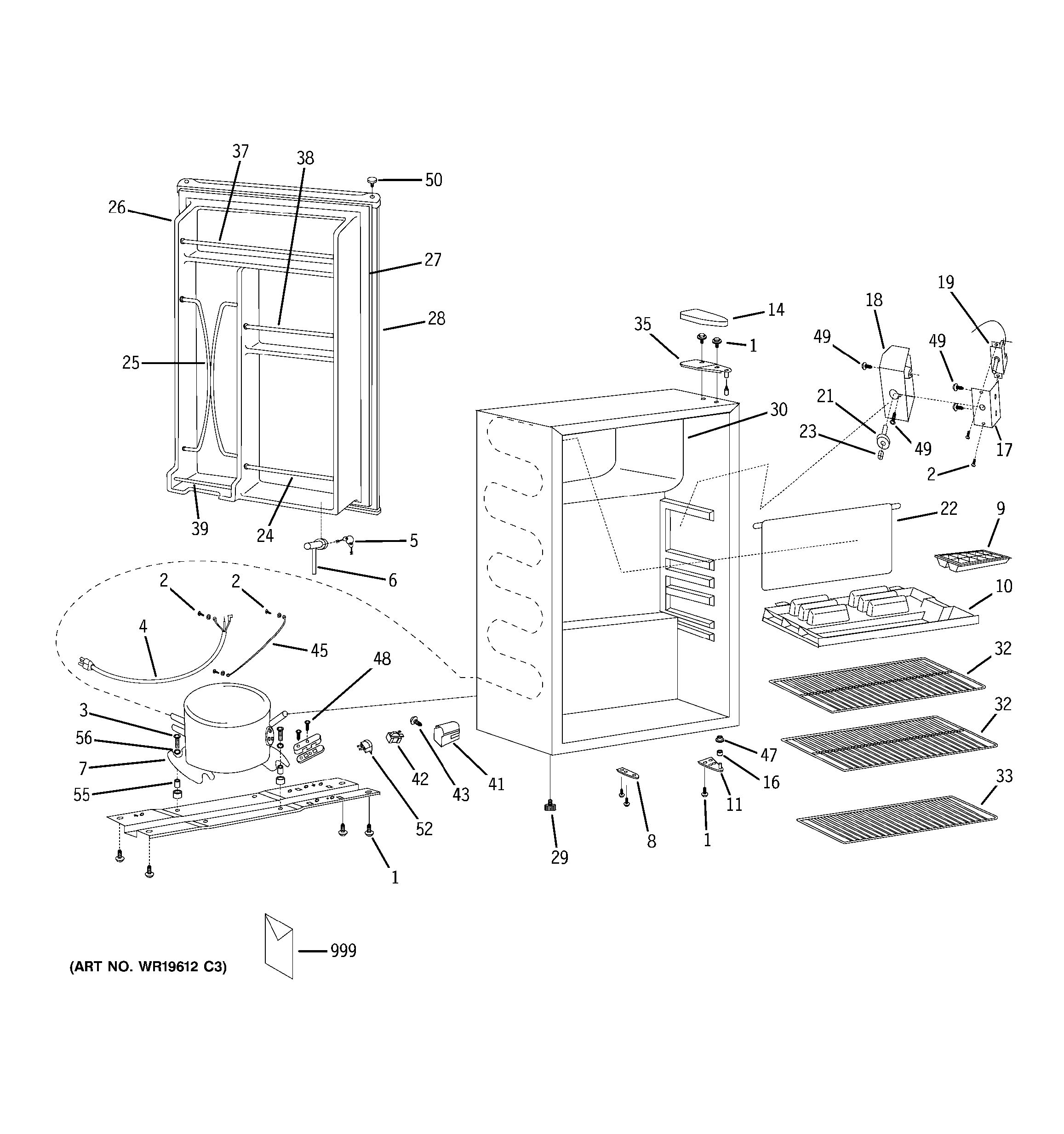 Assembly View for REFRIGERATOR | GMR04BARCBS