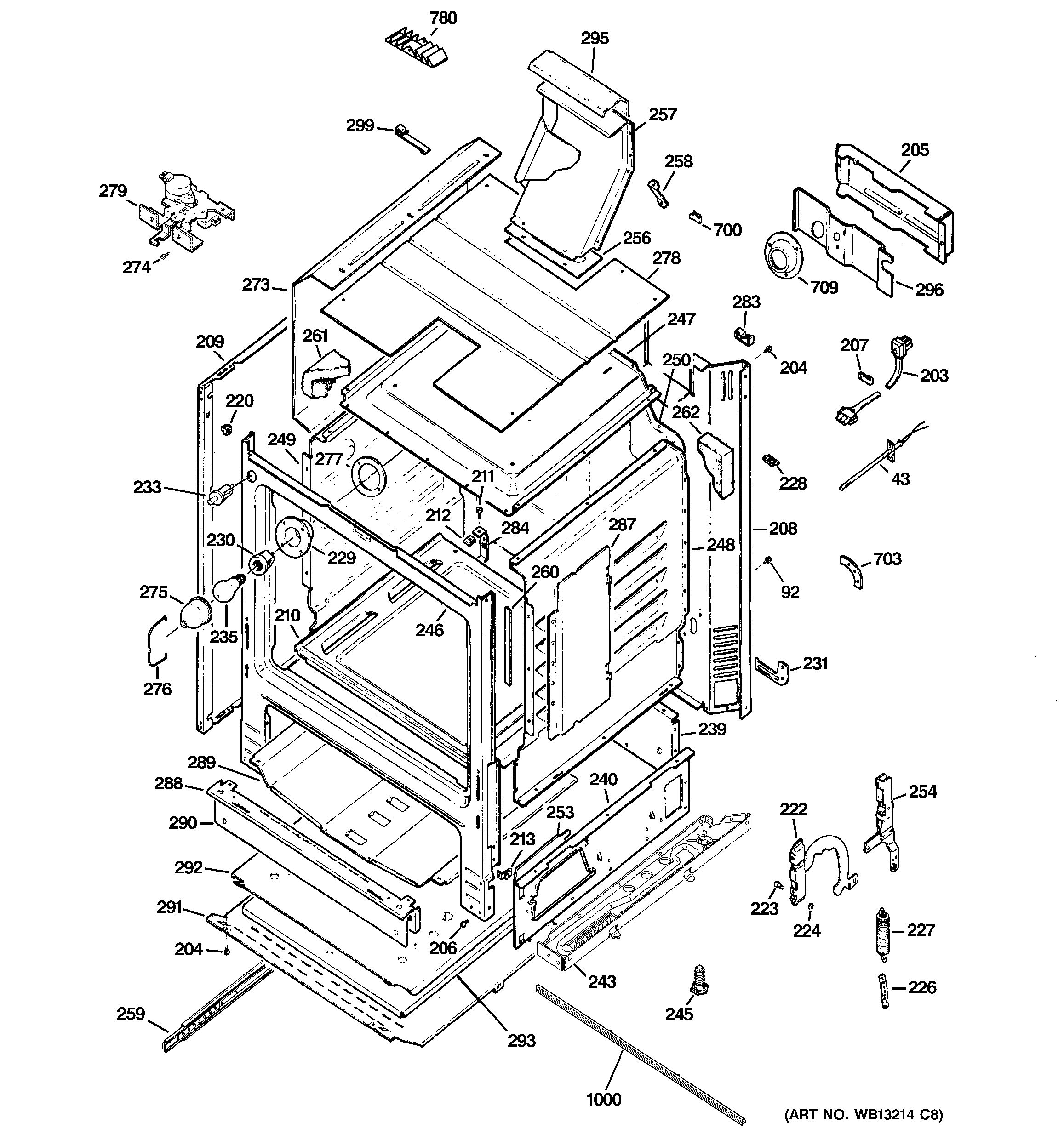 Assembly View for BODY PARTS | PGB900SEM1SS