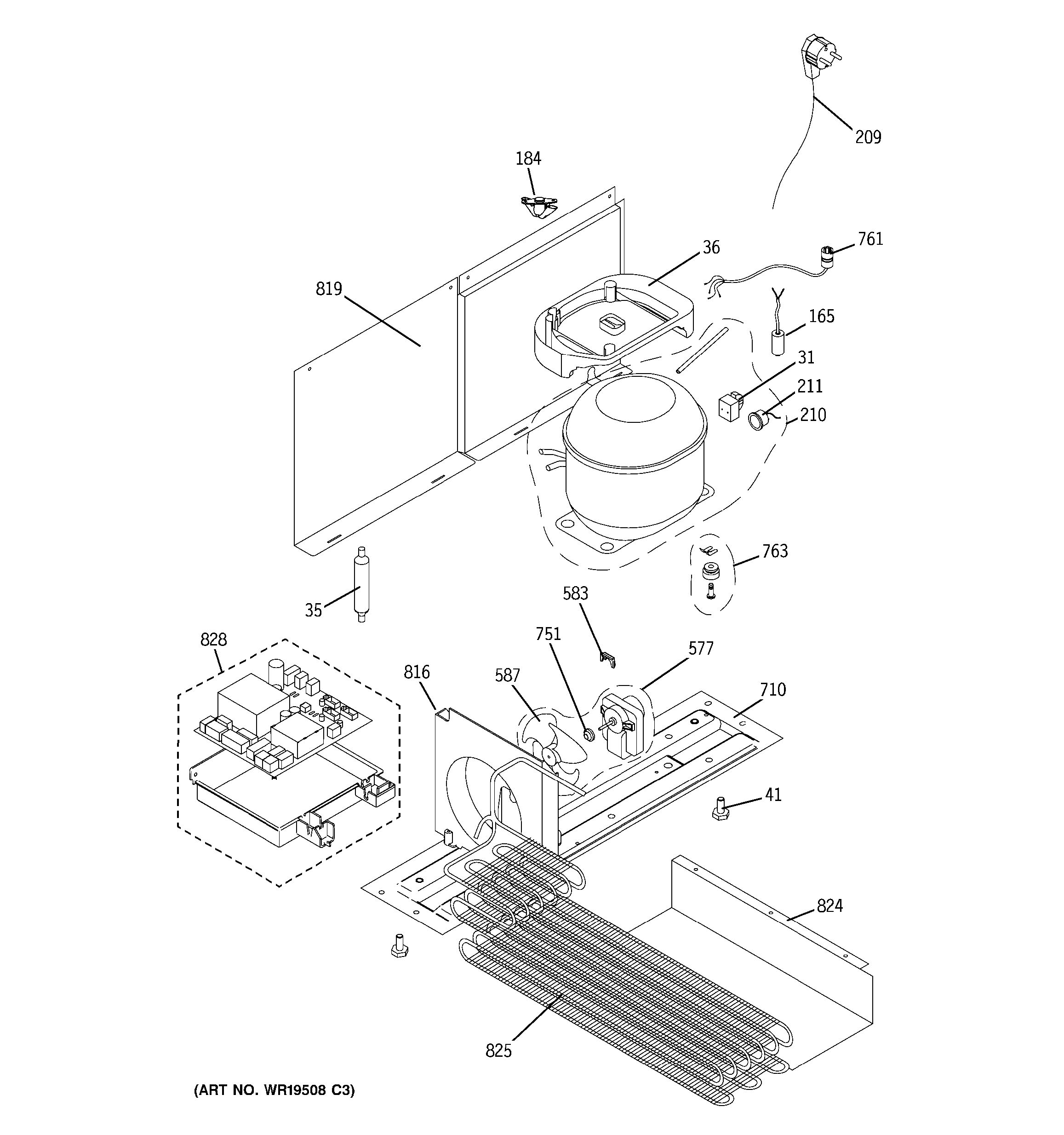 Assembly View for UNIT PARTS | ZDBI240WBII