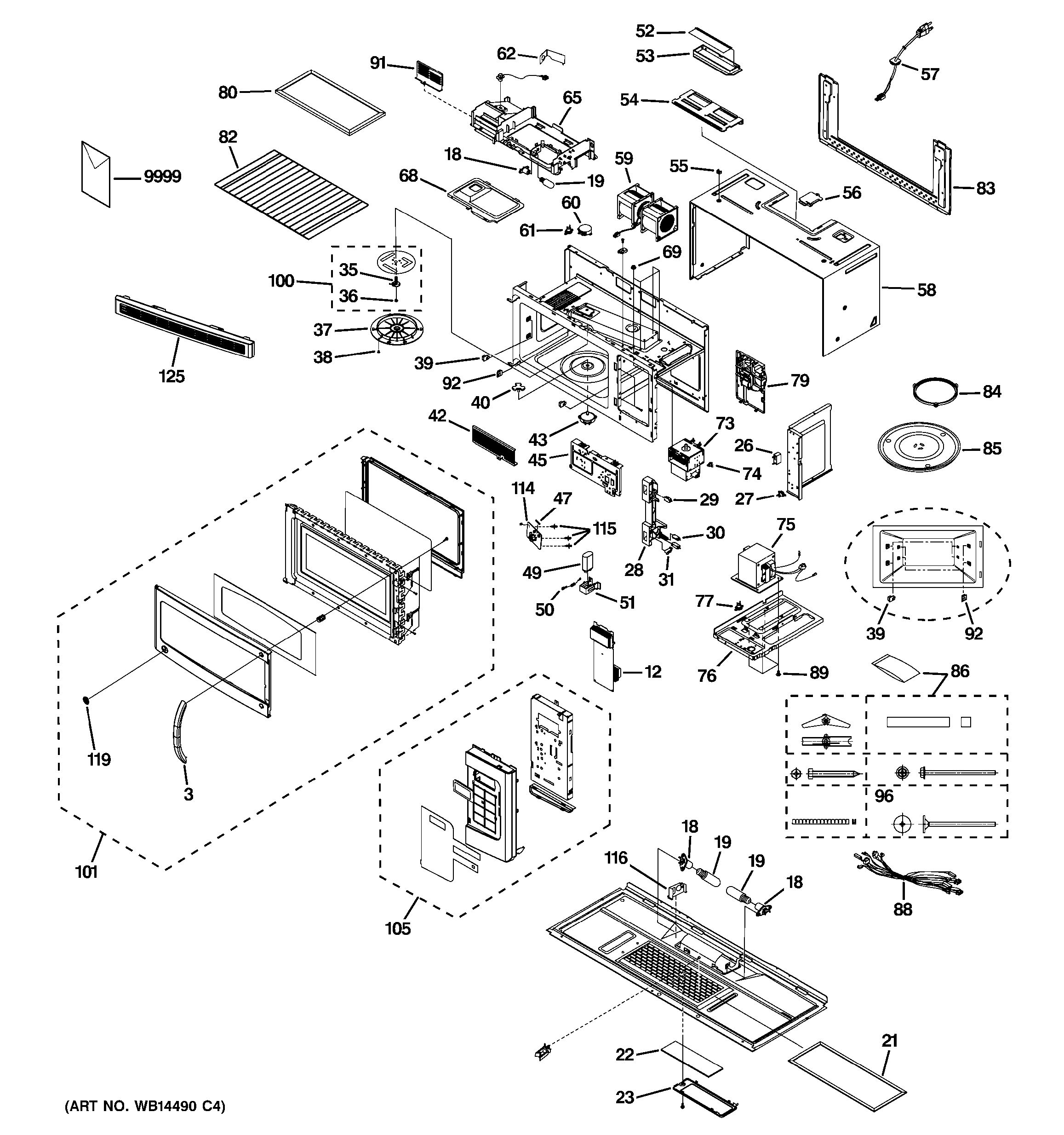 Assembly View for MICROWAVE JVM1540SN2SS