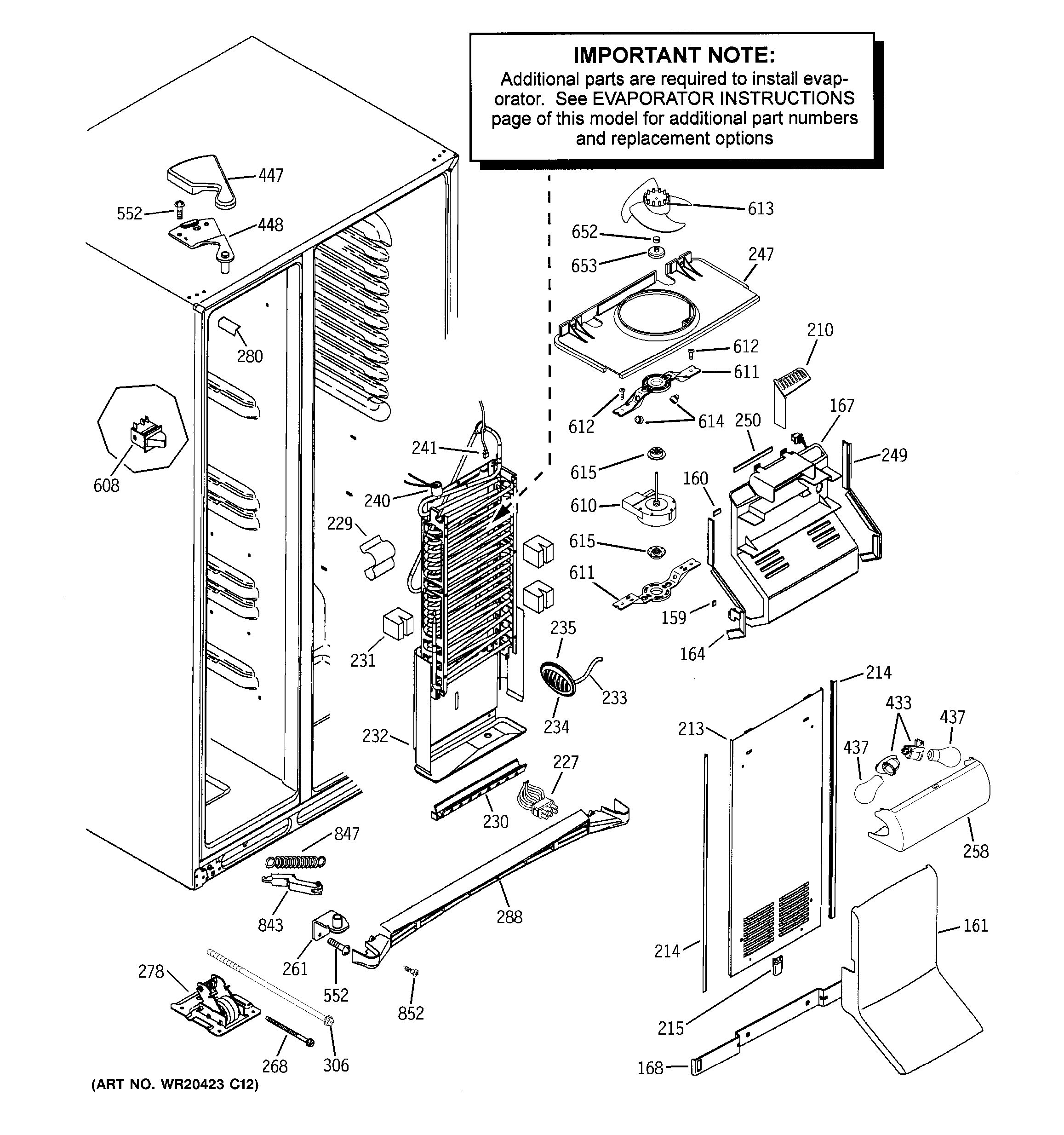 Assembly View for FREEZER SECTION | PSDF3YGXCFBB