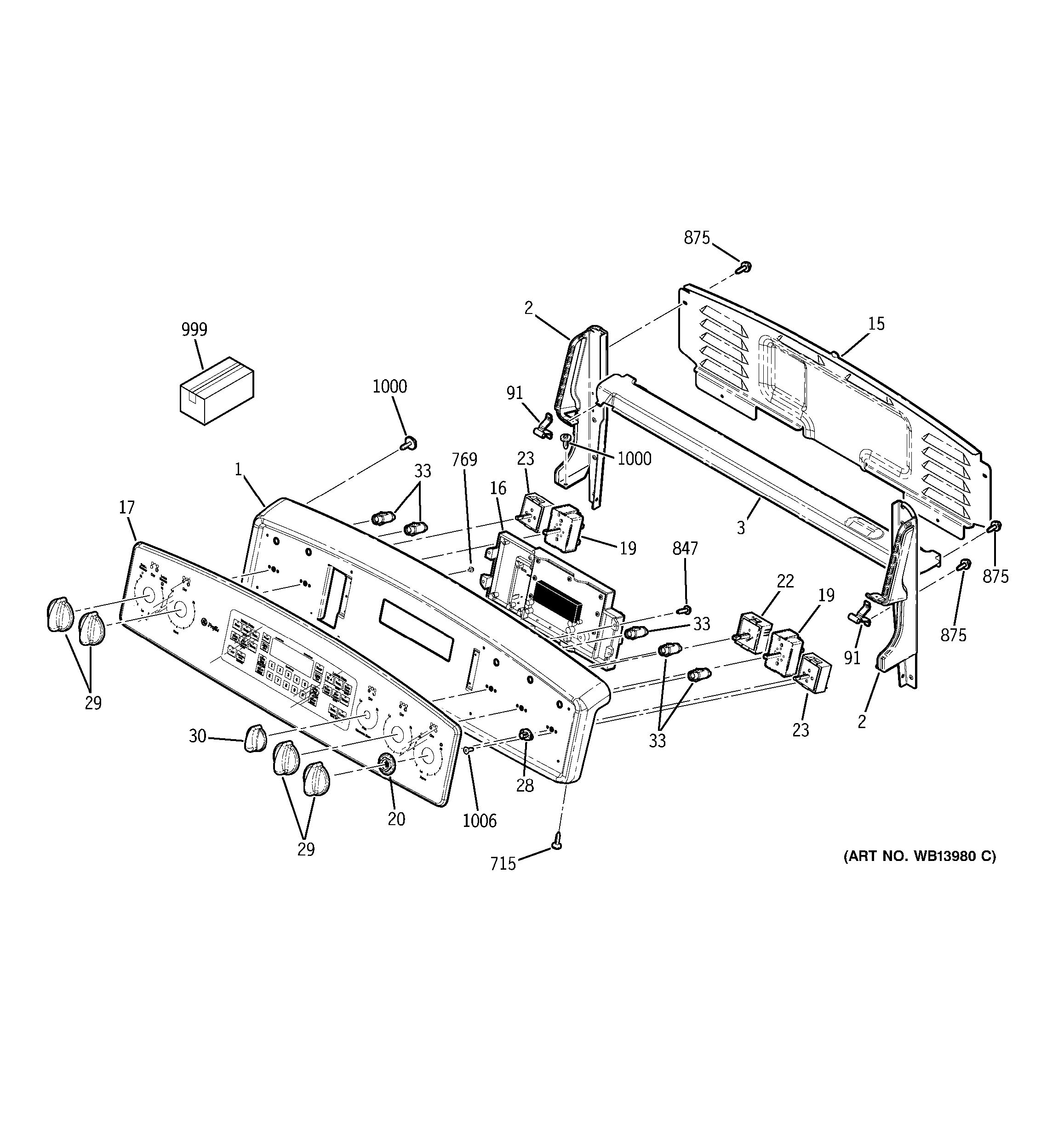 Assembly View for CONTROL PANEL | PB970SM1SS