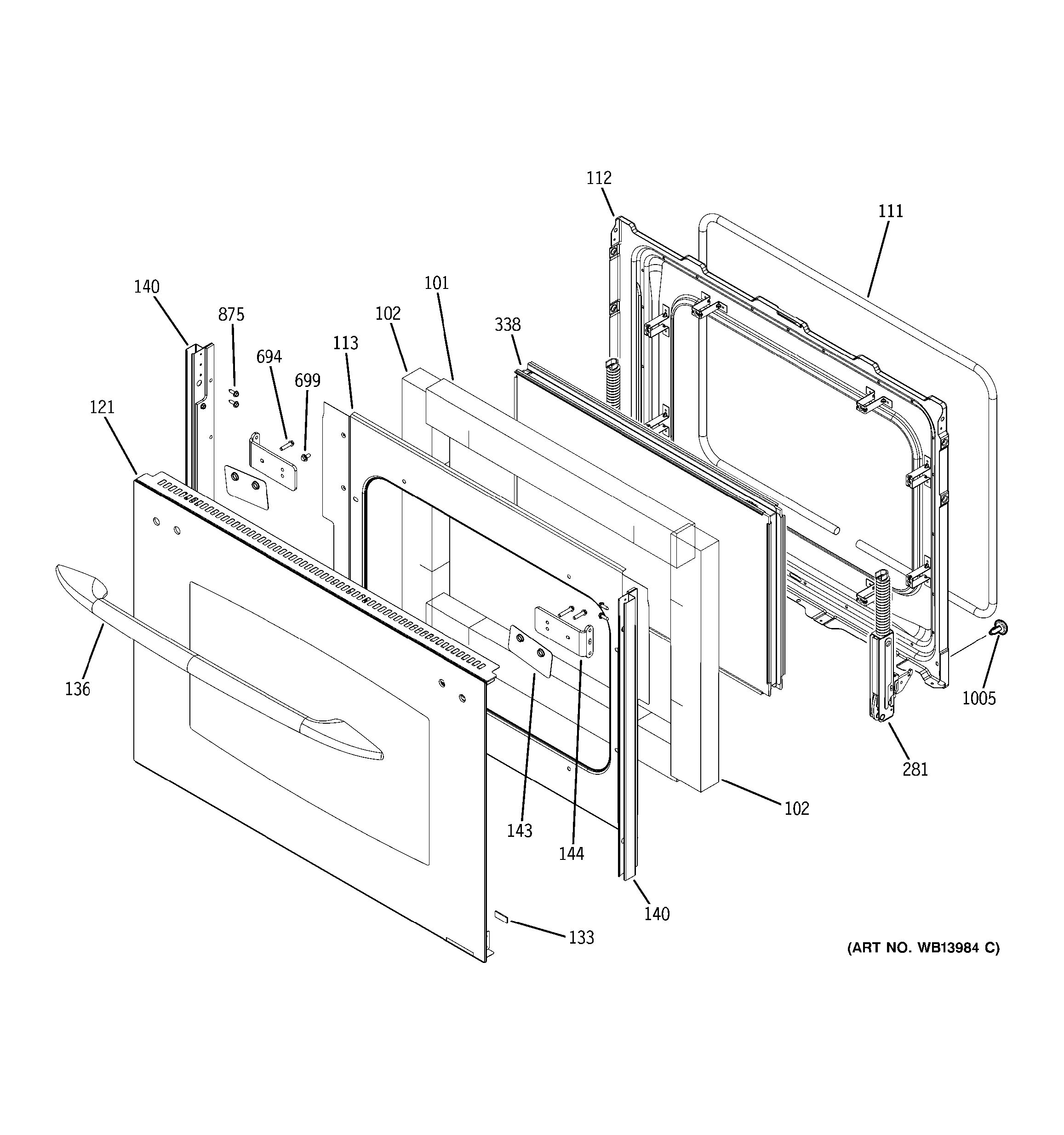 Assembly View for LOWER DOOR | PB975TM1WW