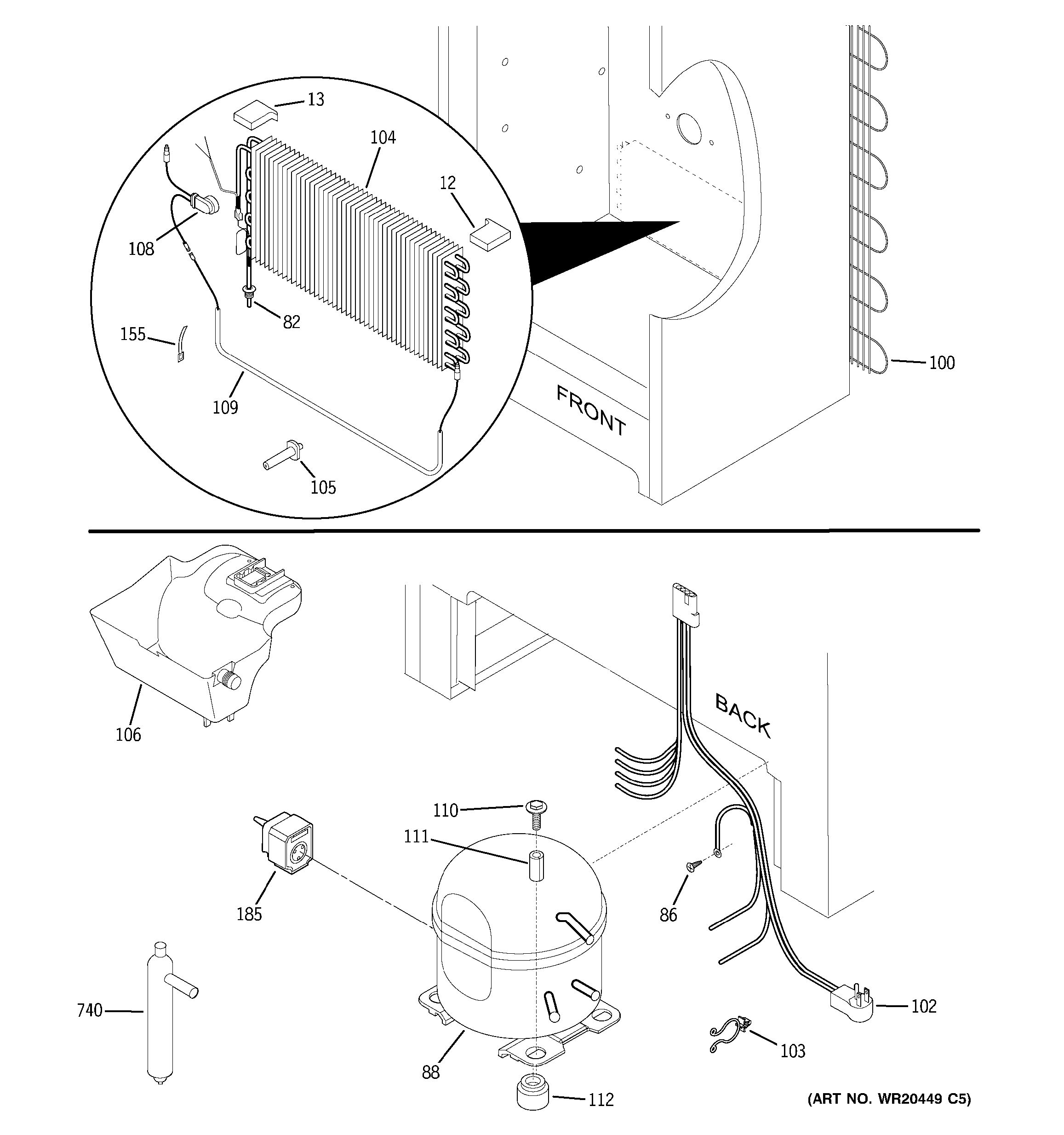 Assembly View for UNIT PARTS | FUF14SVCRWW