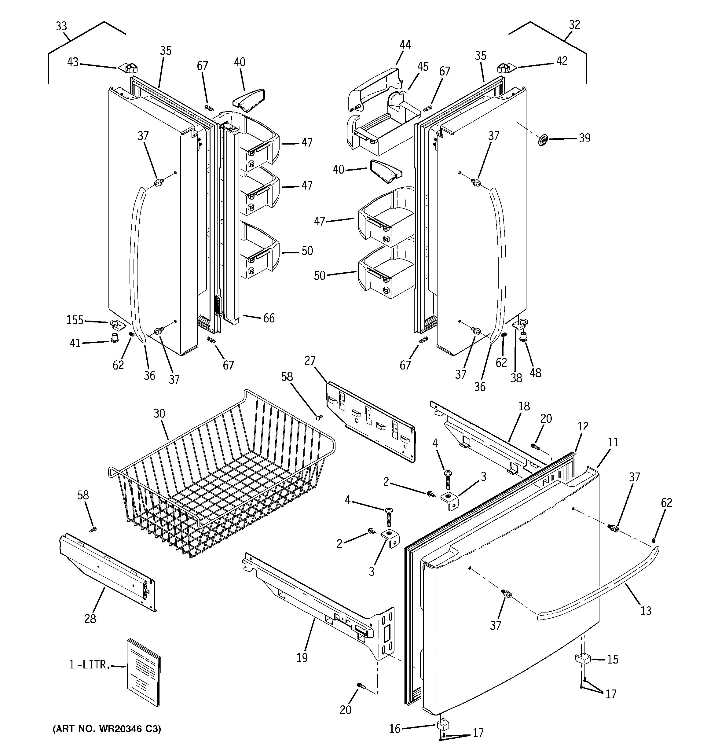 Assembly View for DOORS | GFSF2HCYCWW