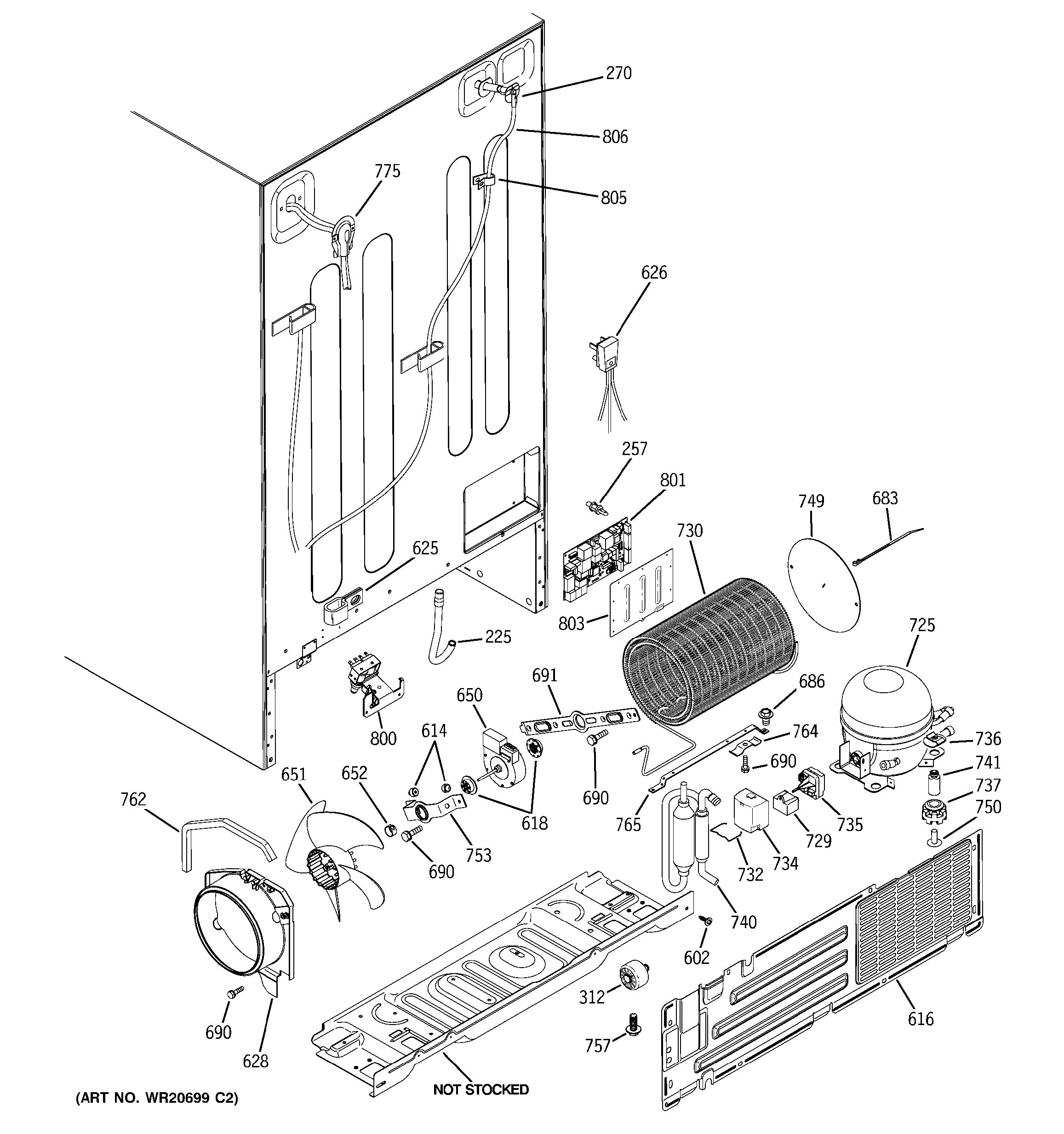 Assembly View for SEALED SYSTEM & MOTHER BOARD | GSHS3KGXHCSS