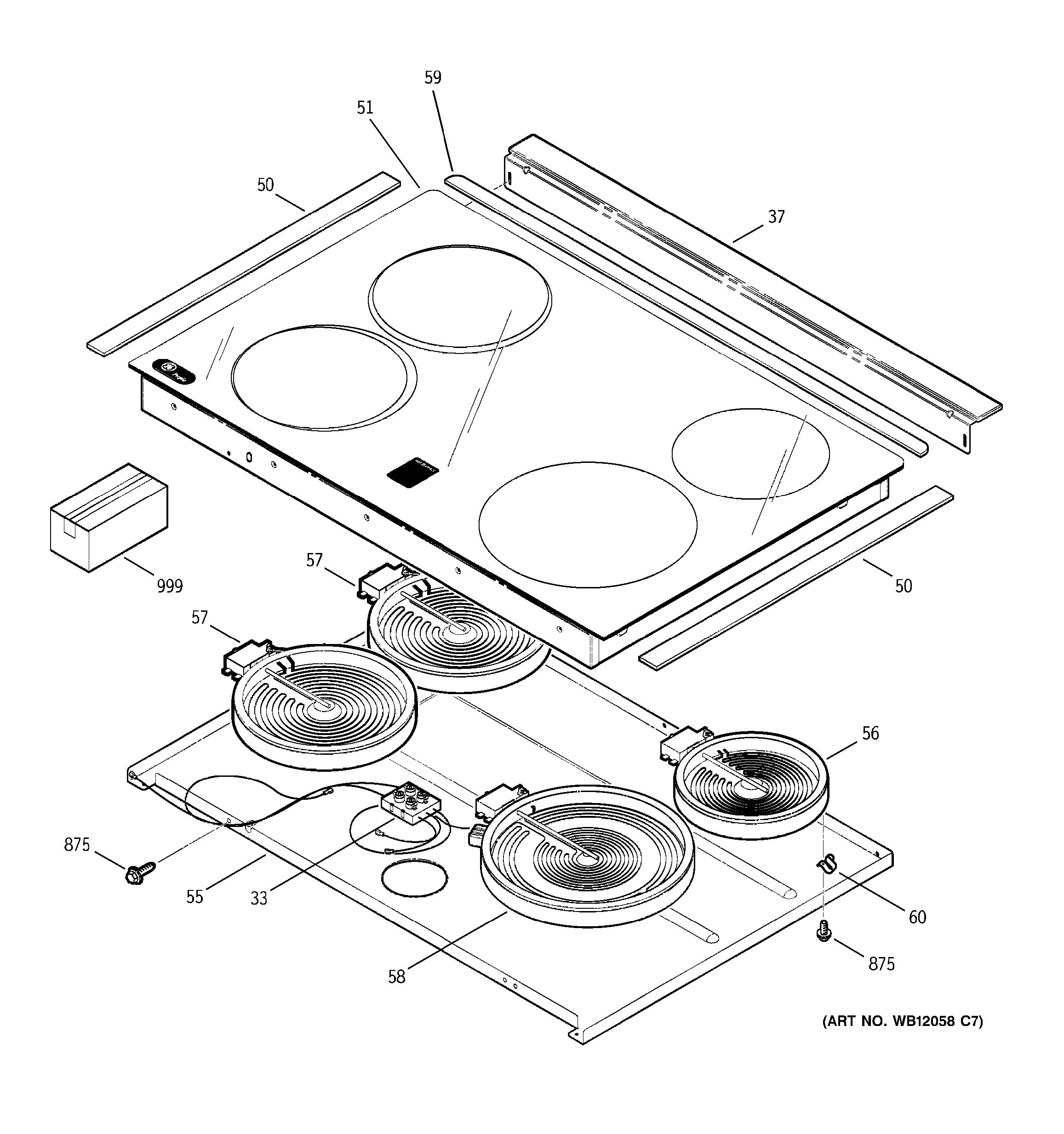 Assembly View for COOKTOP | PS900SP1SS