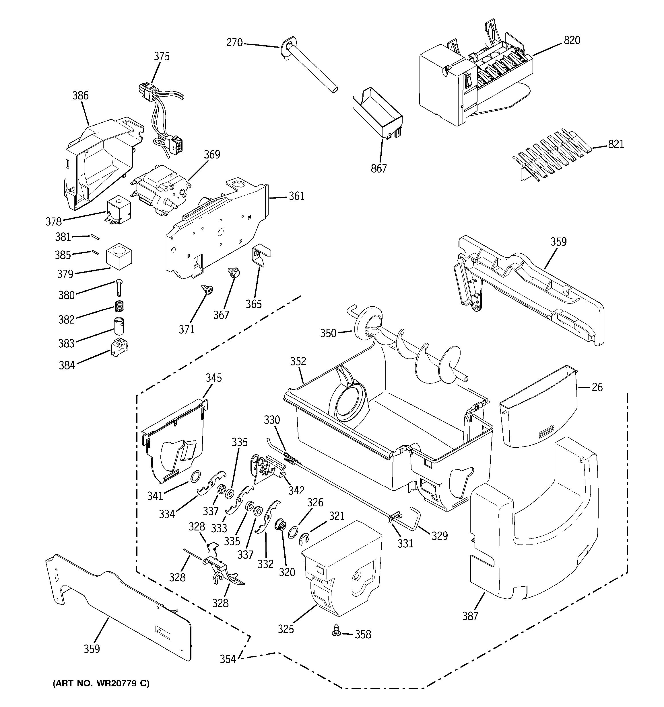 Assembly View for ICE MAKER & DISPENSER | CSHS6UGZBSS