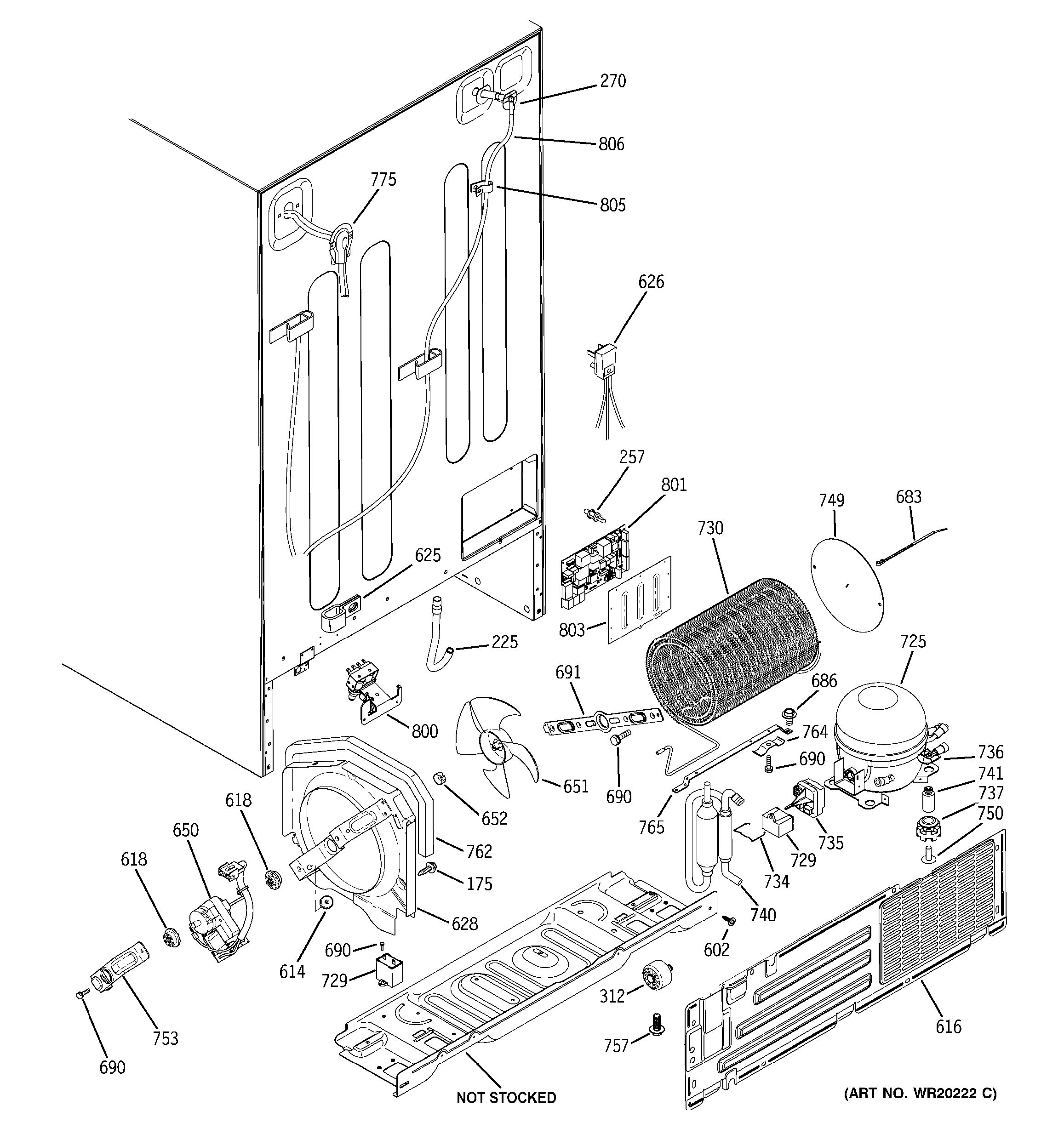 Assembly View for SEALED SYSTEM & MOTHER BOARD | GSHS6KGZBCSS