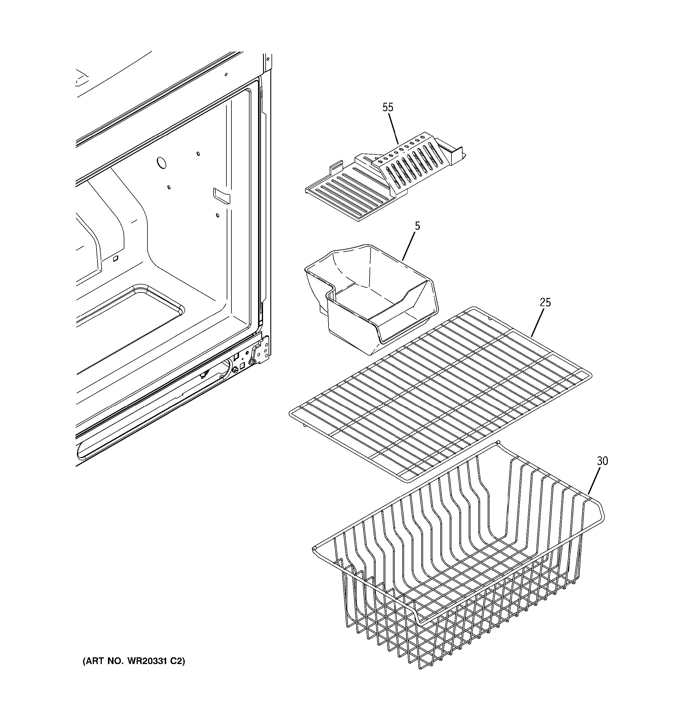 Assembly View for FREEZER SHELVES | GBSL0HCXCRLS