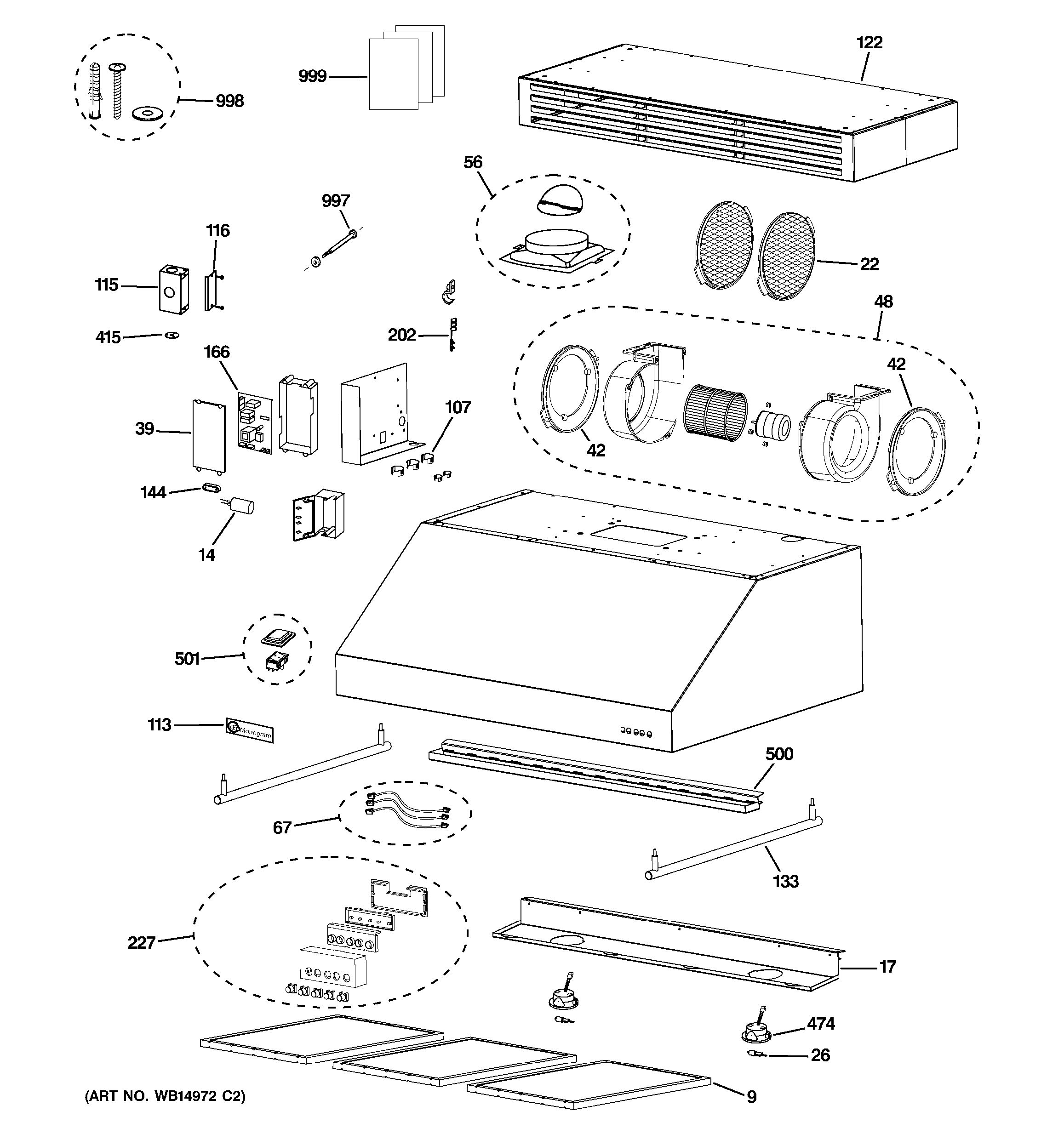 Assembly View for RANGE HOOD | ZV30HSR1SS