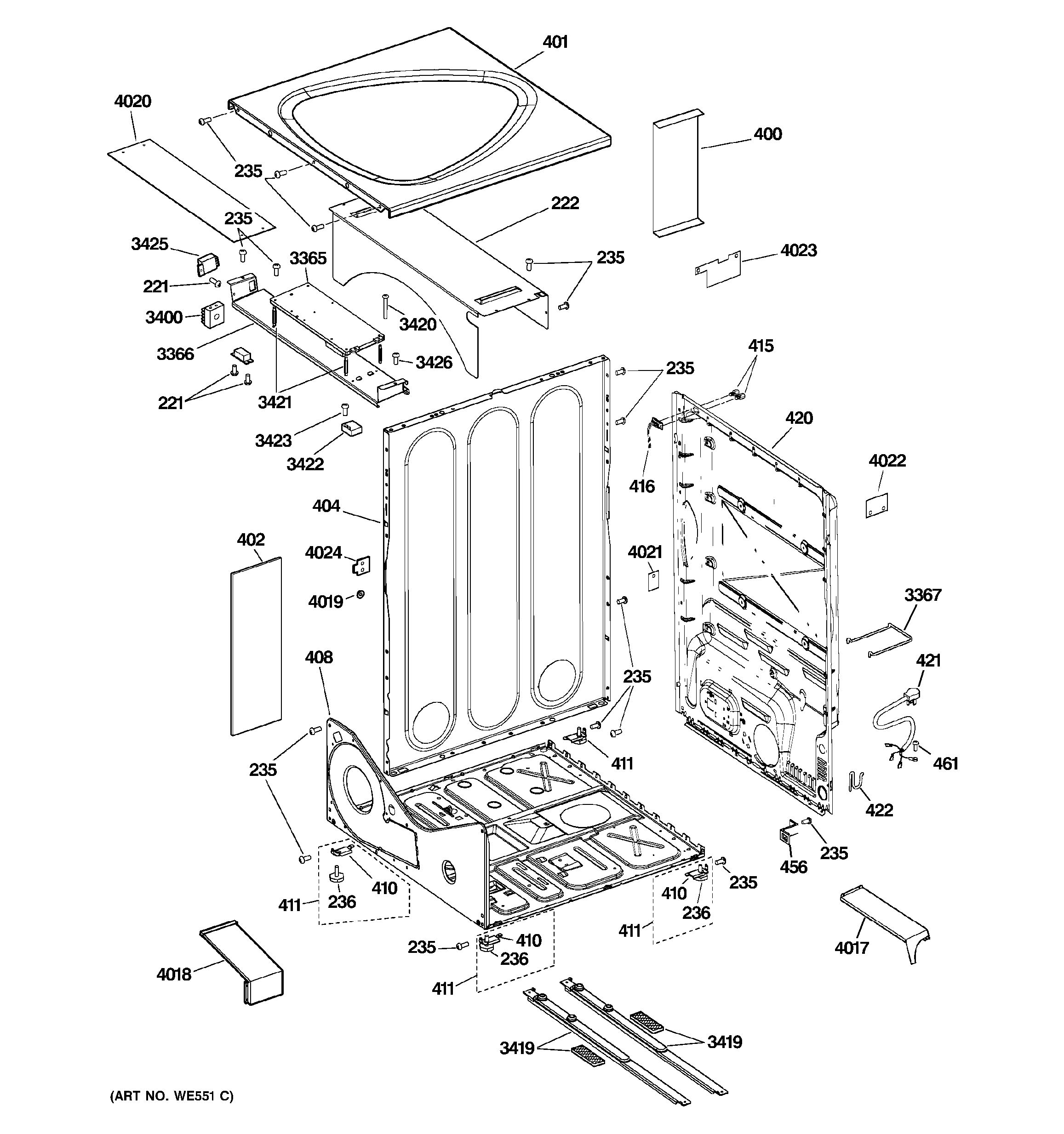 Assembly View for CABINET | DPVH890GJ1WW