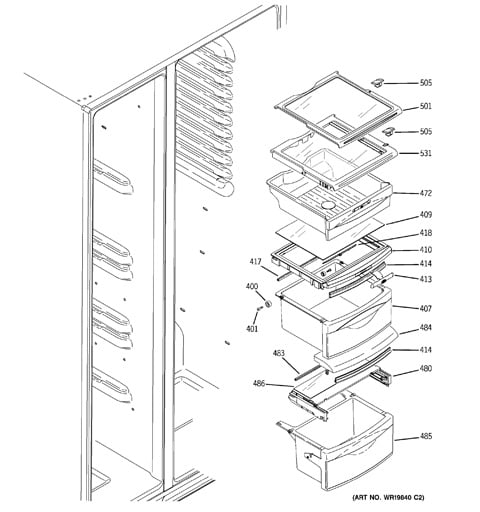 ge 28 inch wide refrigerator