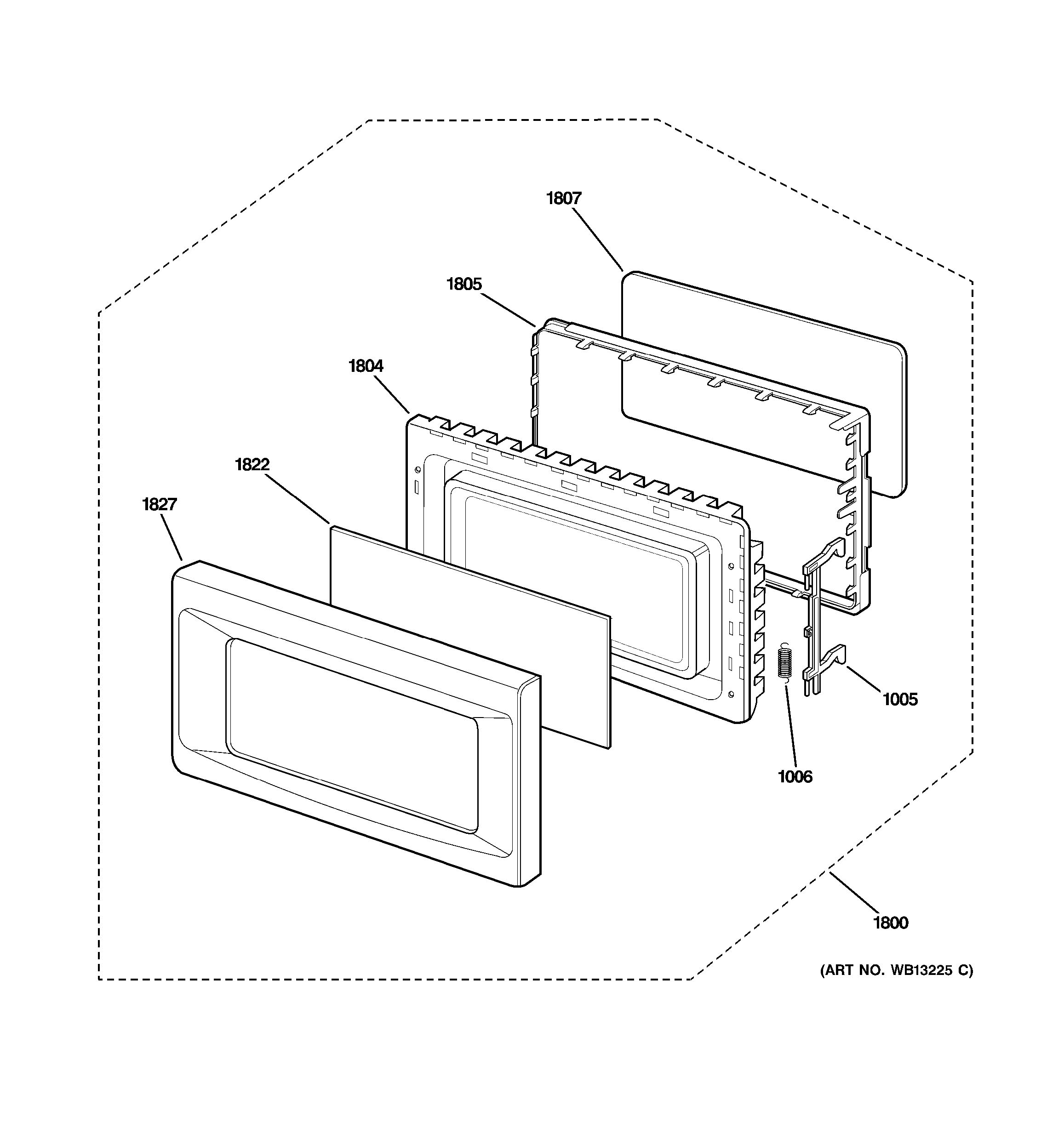 Assembly View for DOOR PARTS JEB1860SM2SS