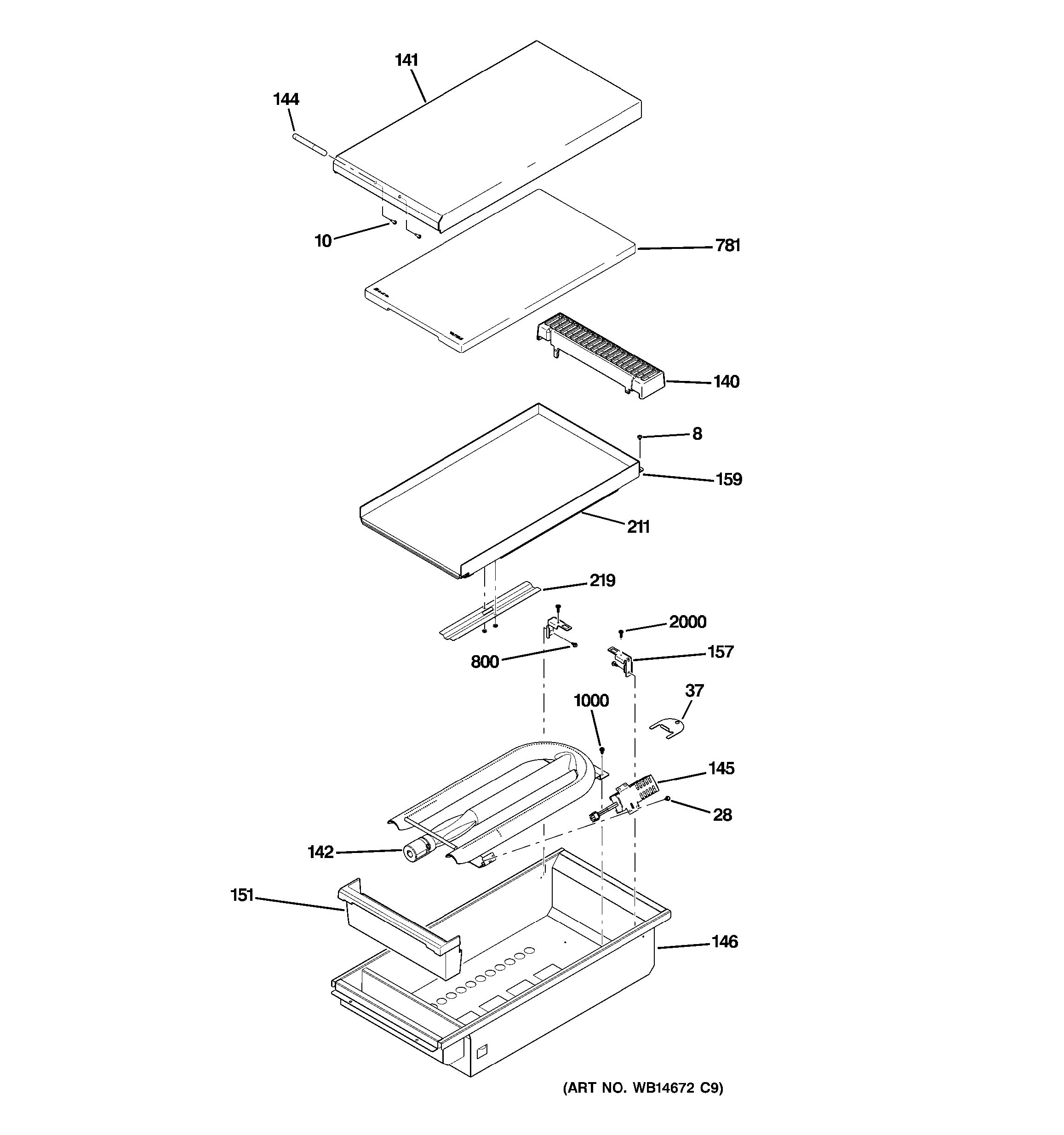 Assembly View for GRIDDLE ASSEMBLY | ZGP486LDR1SS