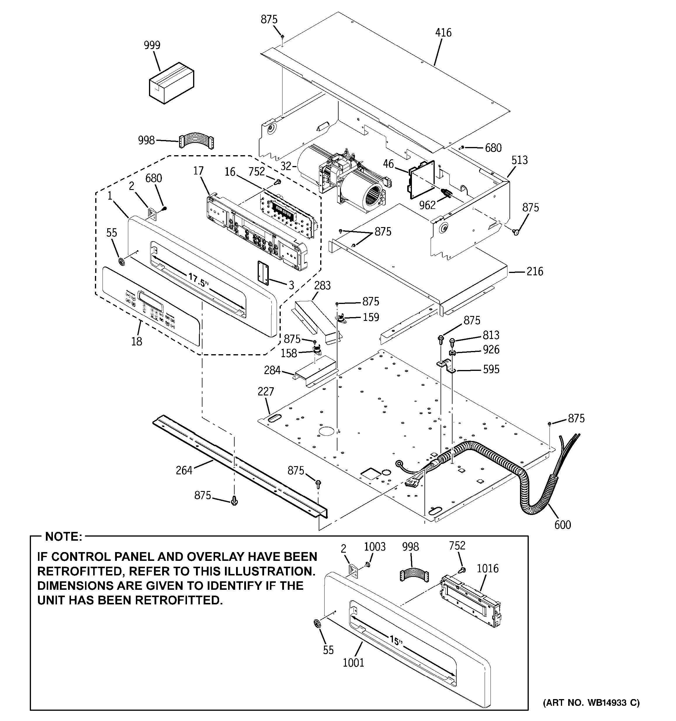 Assembly View For Control Panel 