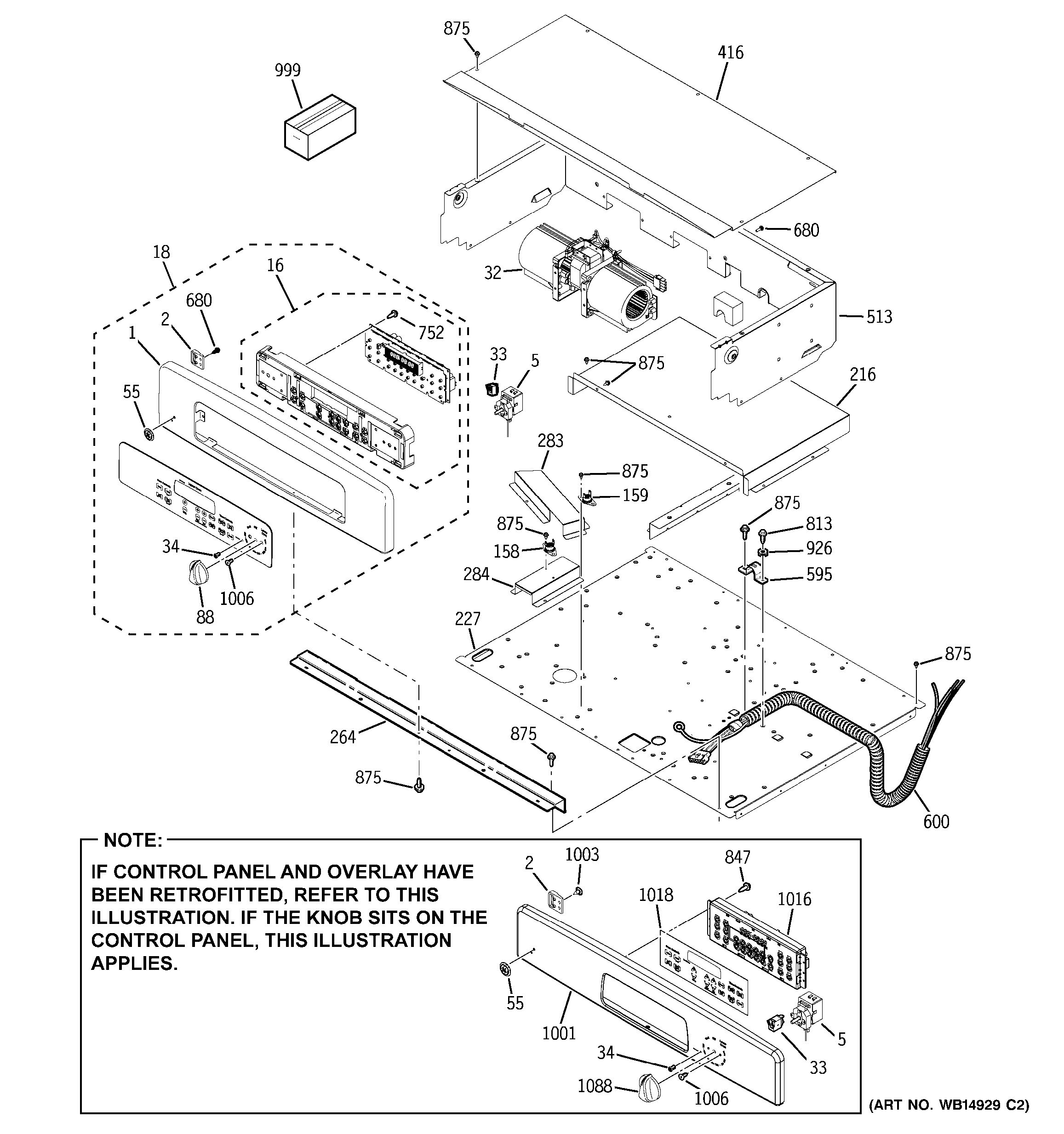 Assembly View for CONTROL PANEL | JTP35SM1SS