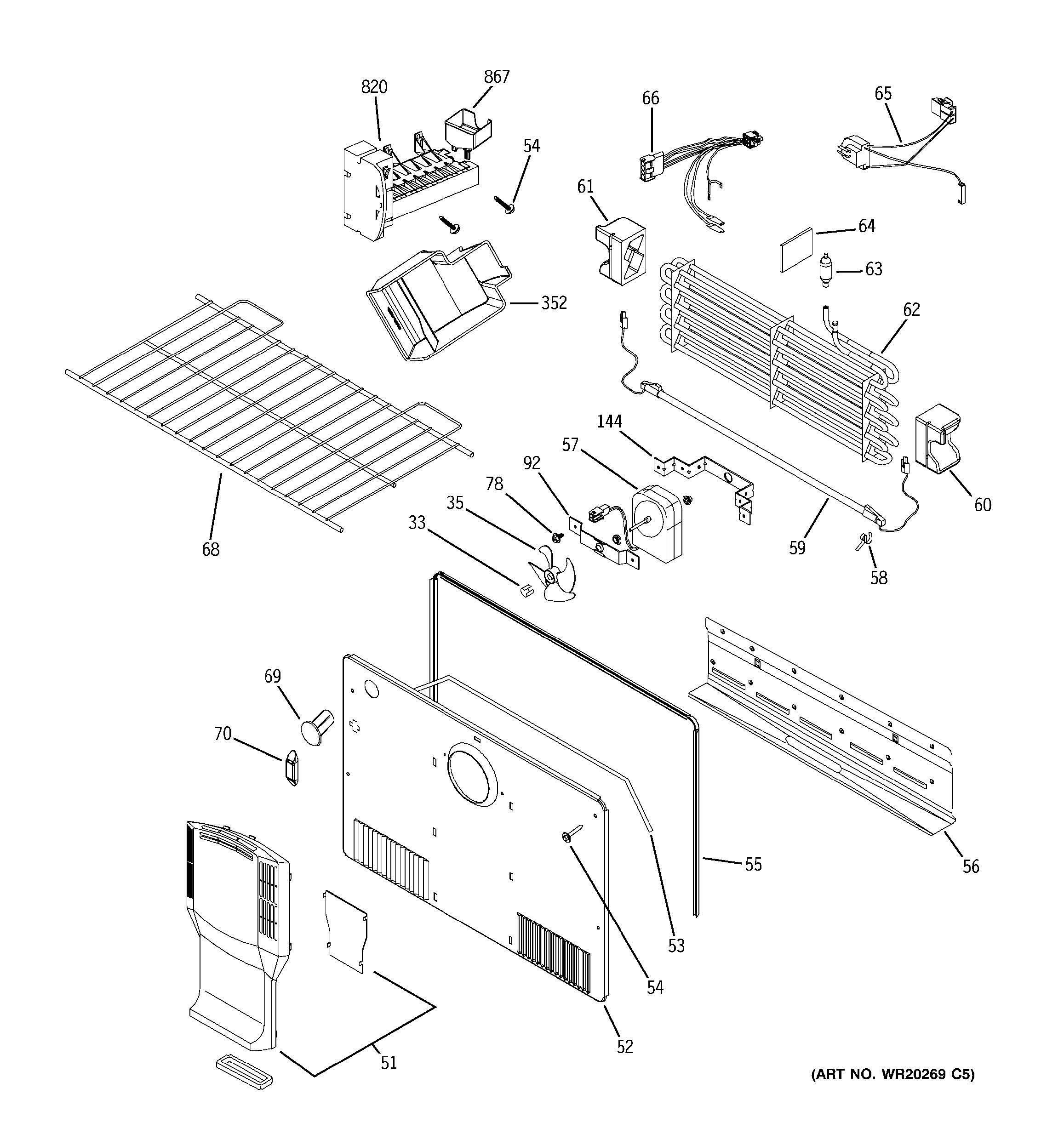 Assembly View for FREEZER SECTION | GTH21KCXABB