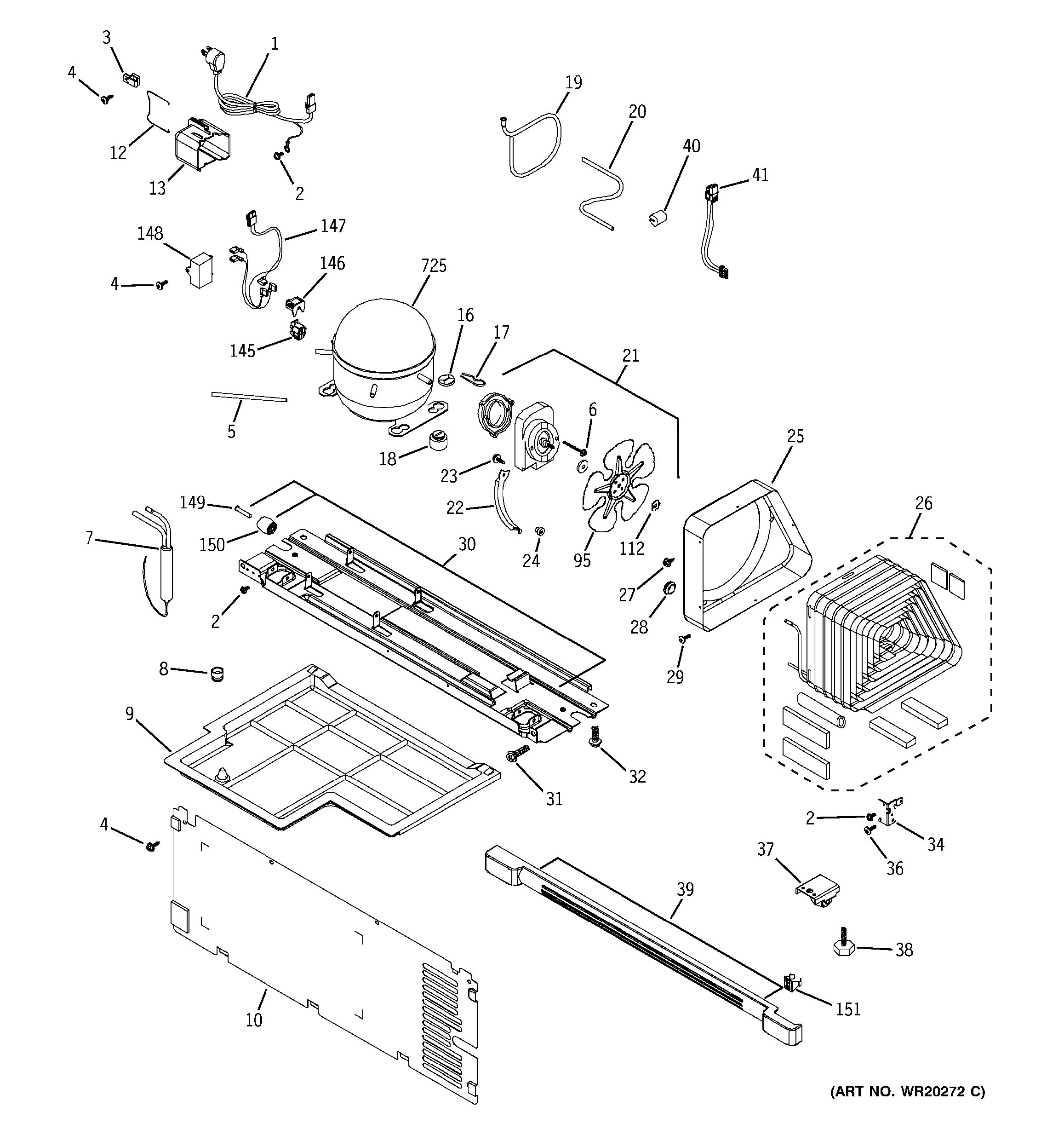 Assembly View for UNIT PARTS | GTL21KBXABS