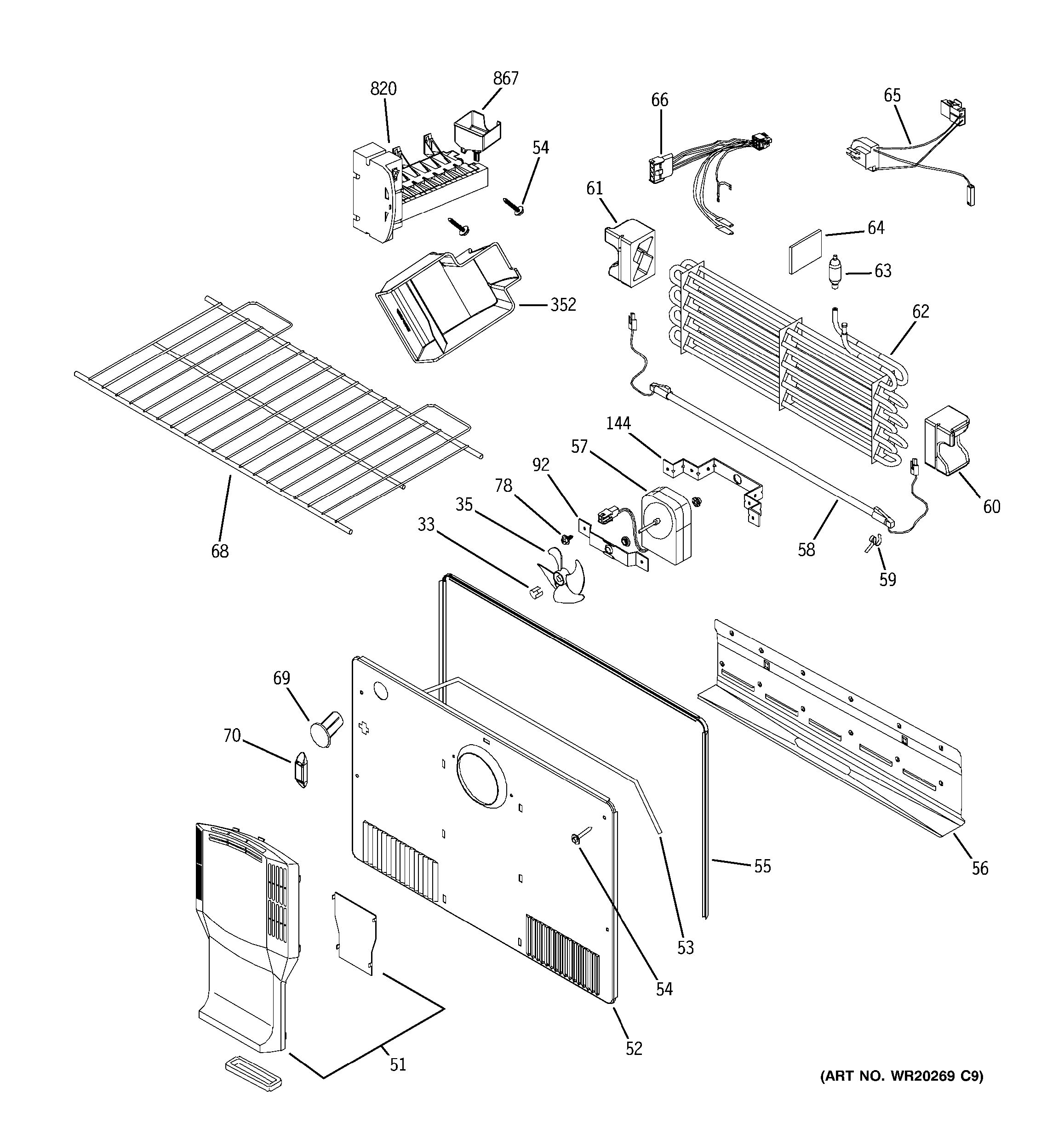 Assembly View for FREEZER SECTION | GTS21KCXABB