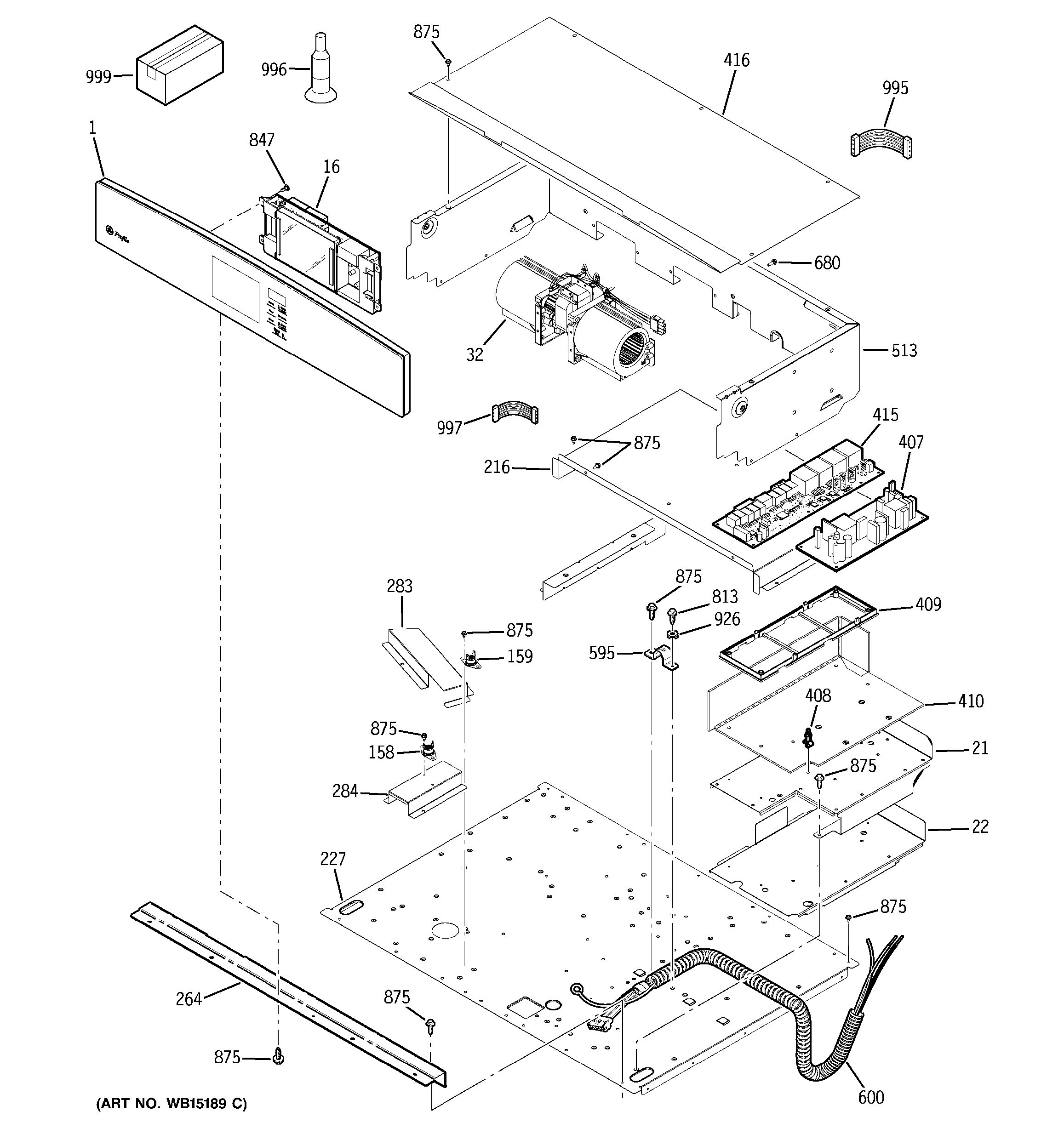 Assembly View for CONTROL PANEL | PT960SR1SS