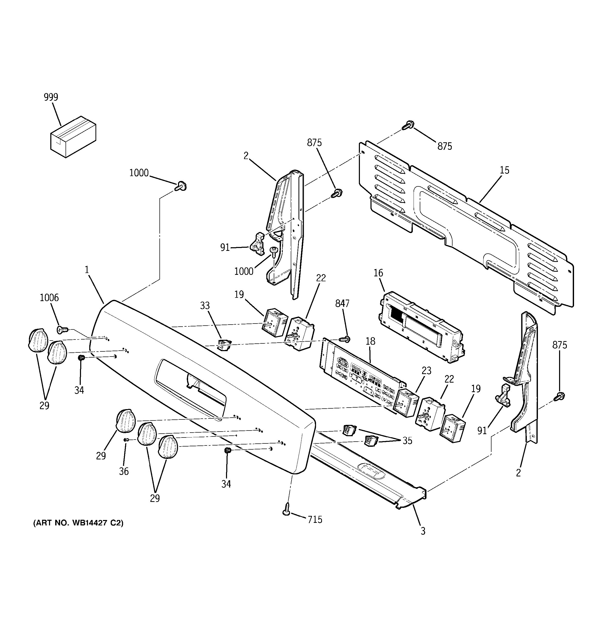 Assembly View for CONTROL PANEL | JB700SN1SS