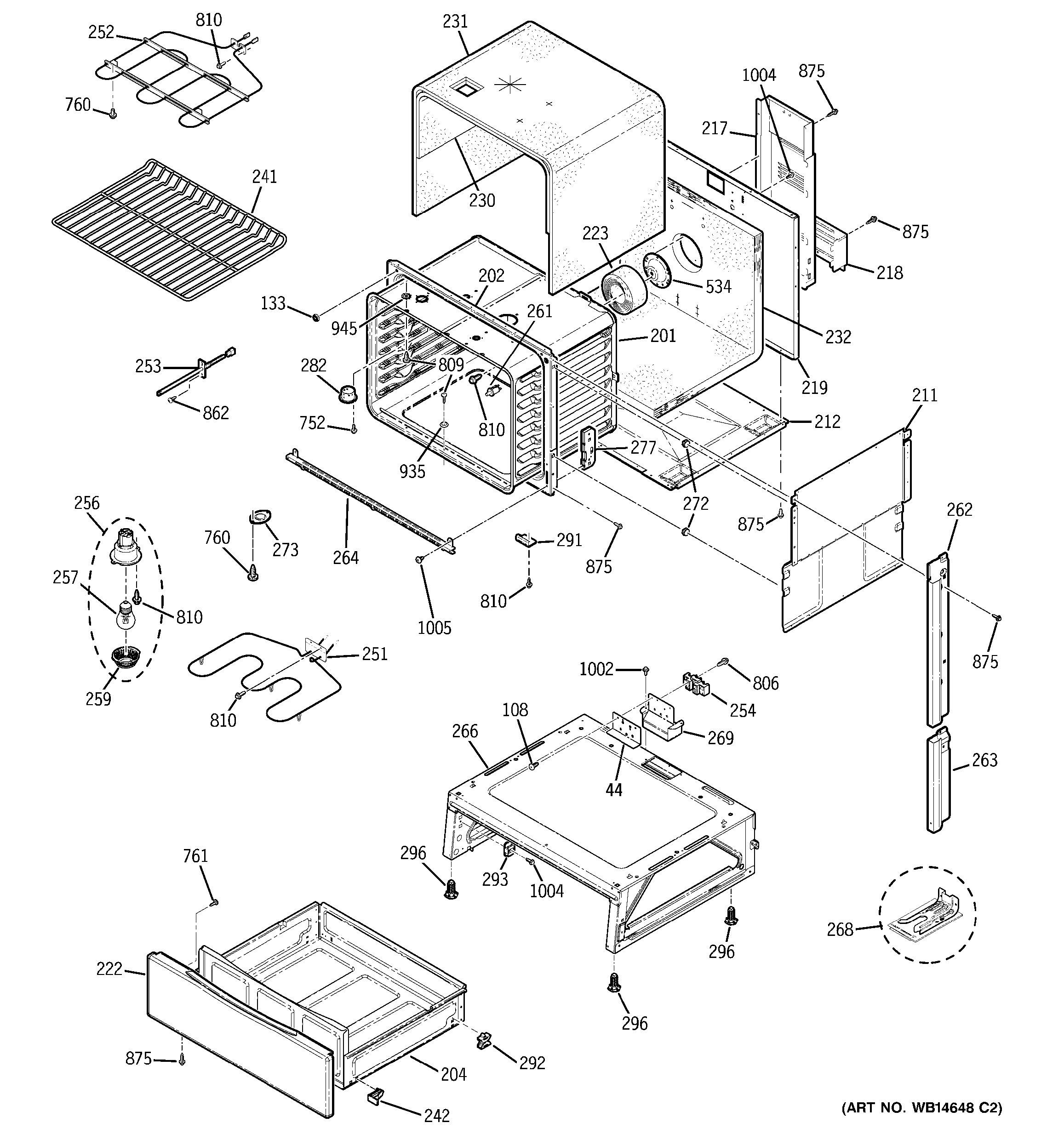 Assembly View for BODY PARTS | JSP42SN4SS