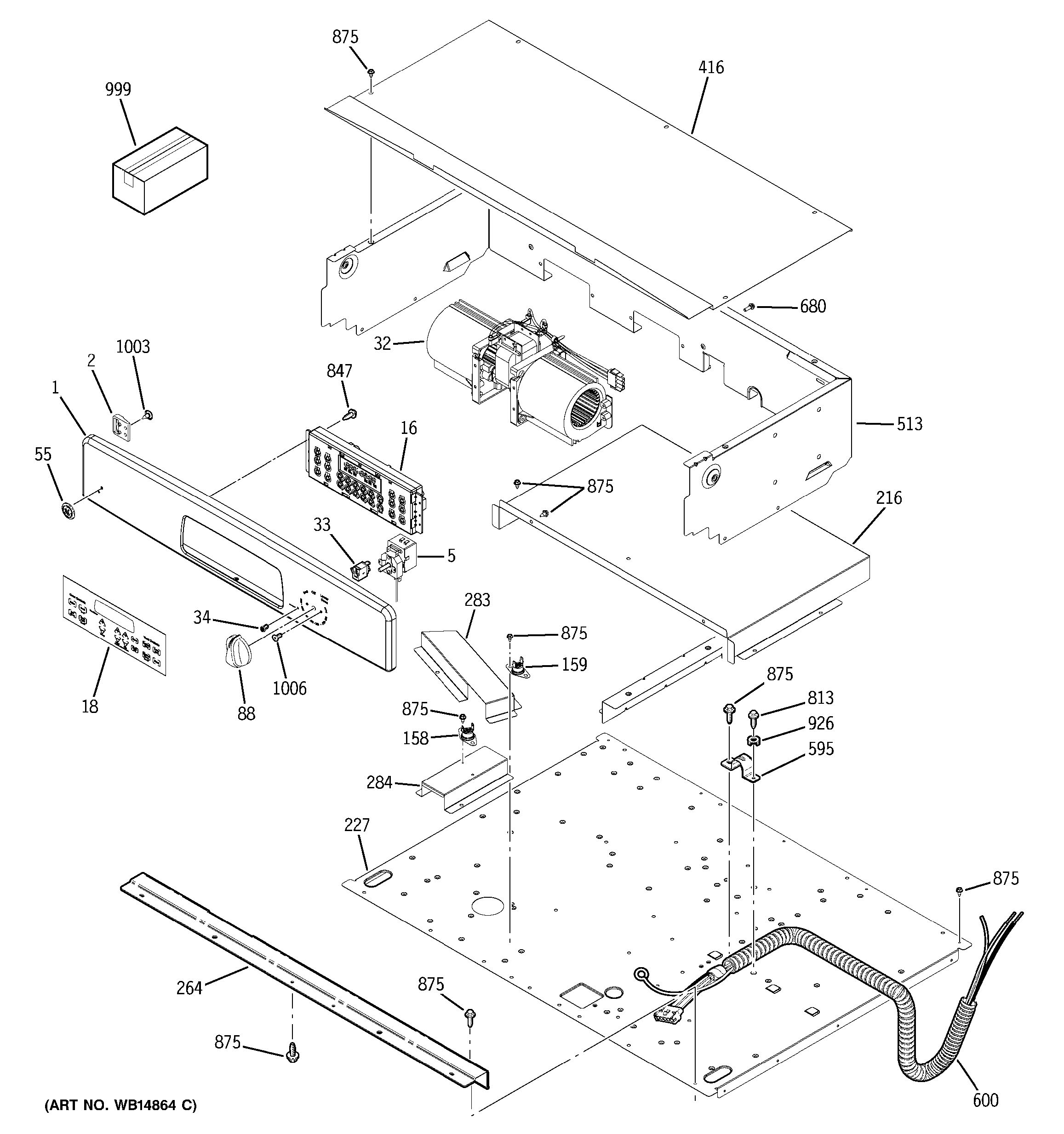 Assembly View for CONTROL PANEL | JTP35SP2SS