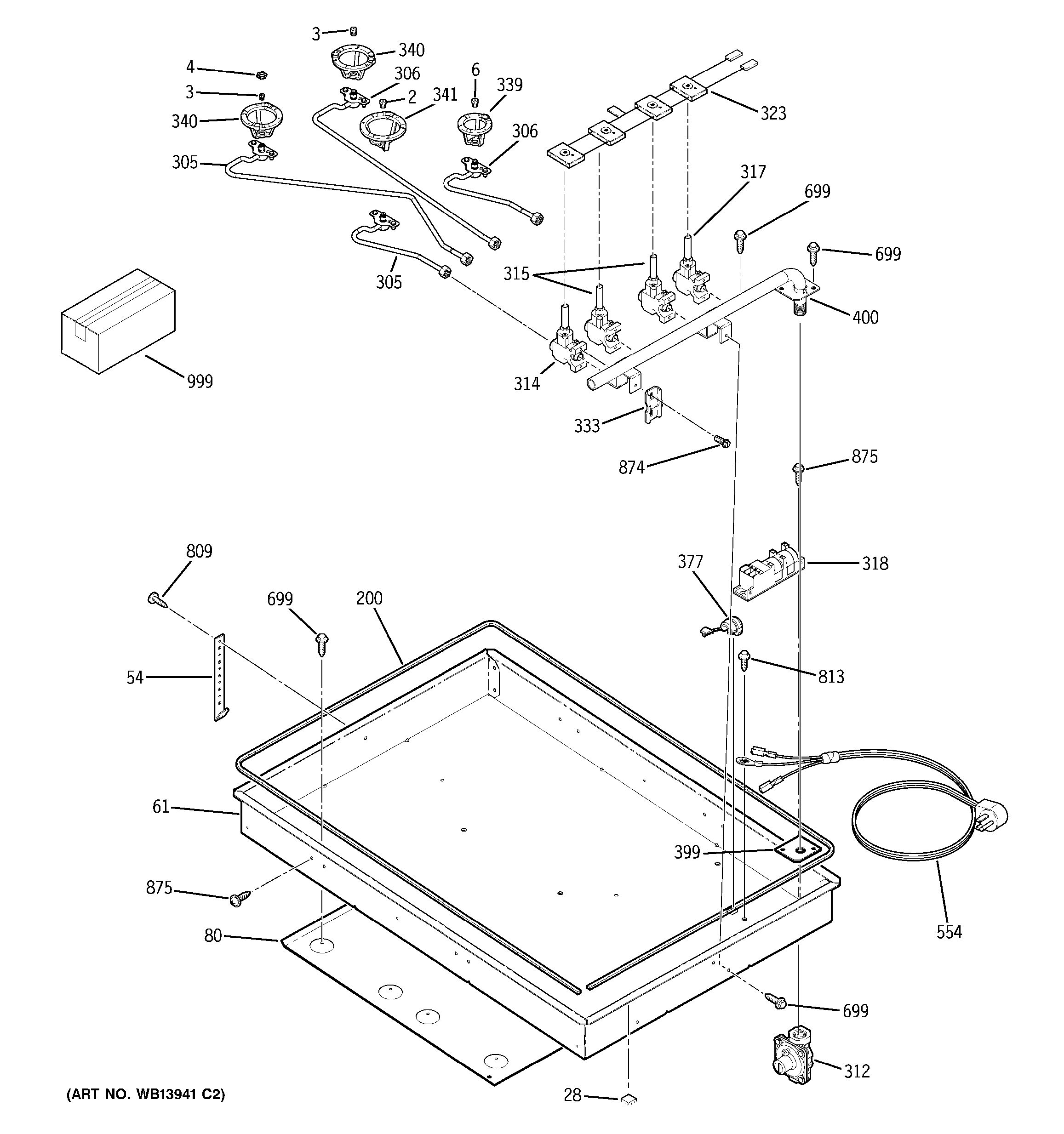 Assembly View for GAS & BURNER PARTS | JGP329SET1SS