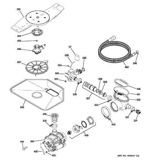 ge profile dishwasher pdwt180r10ss