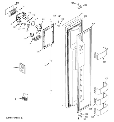GE Monogram WR71X10438 Freezer Shelf Assembly 