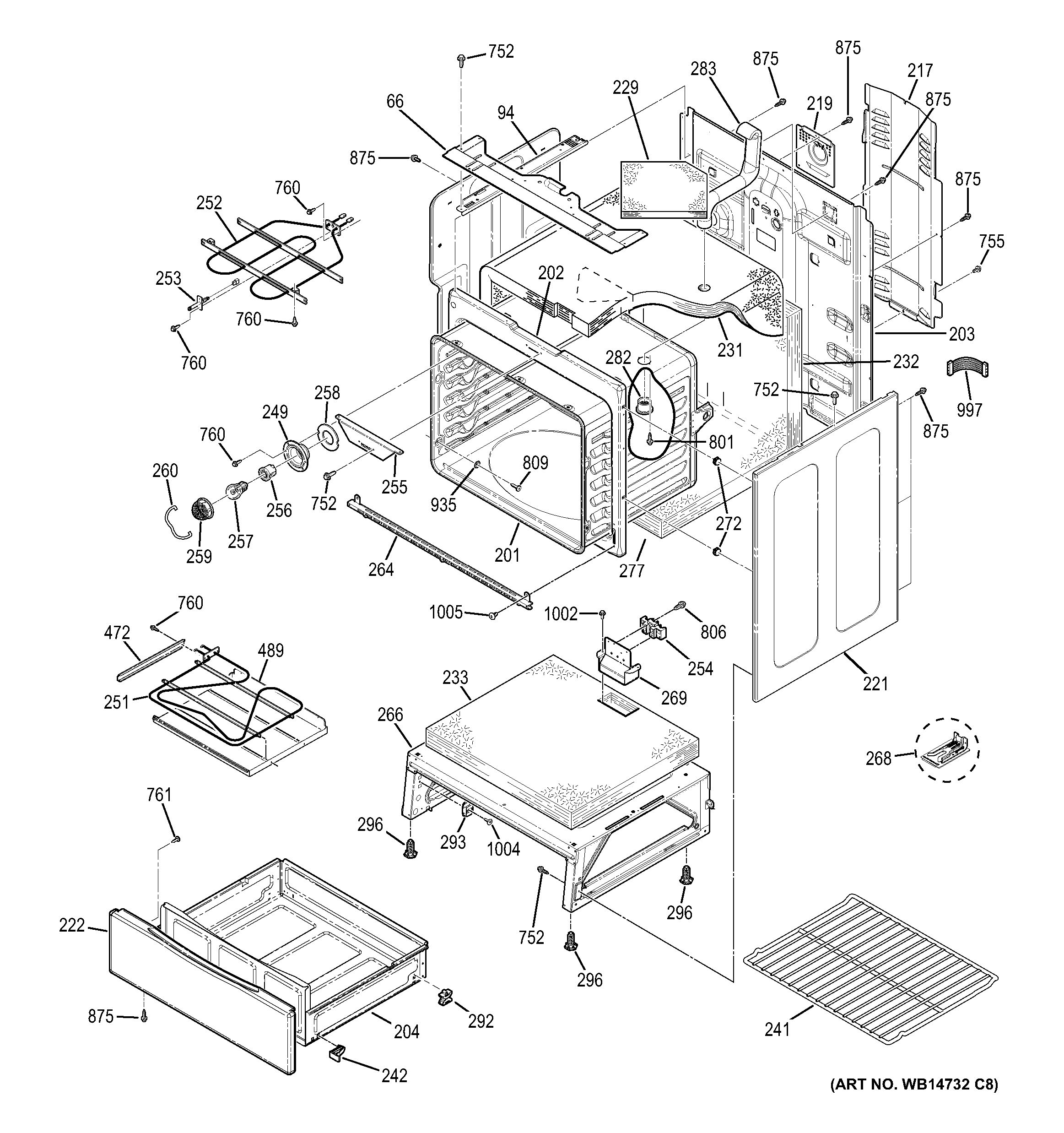 Assembly View for BODY PARTS | JB650ED1ES