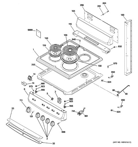 parts for a hotpoint stove
