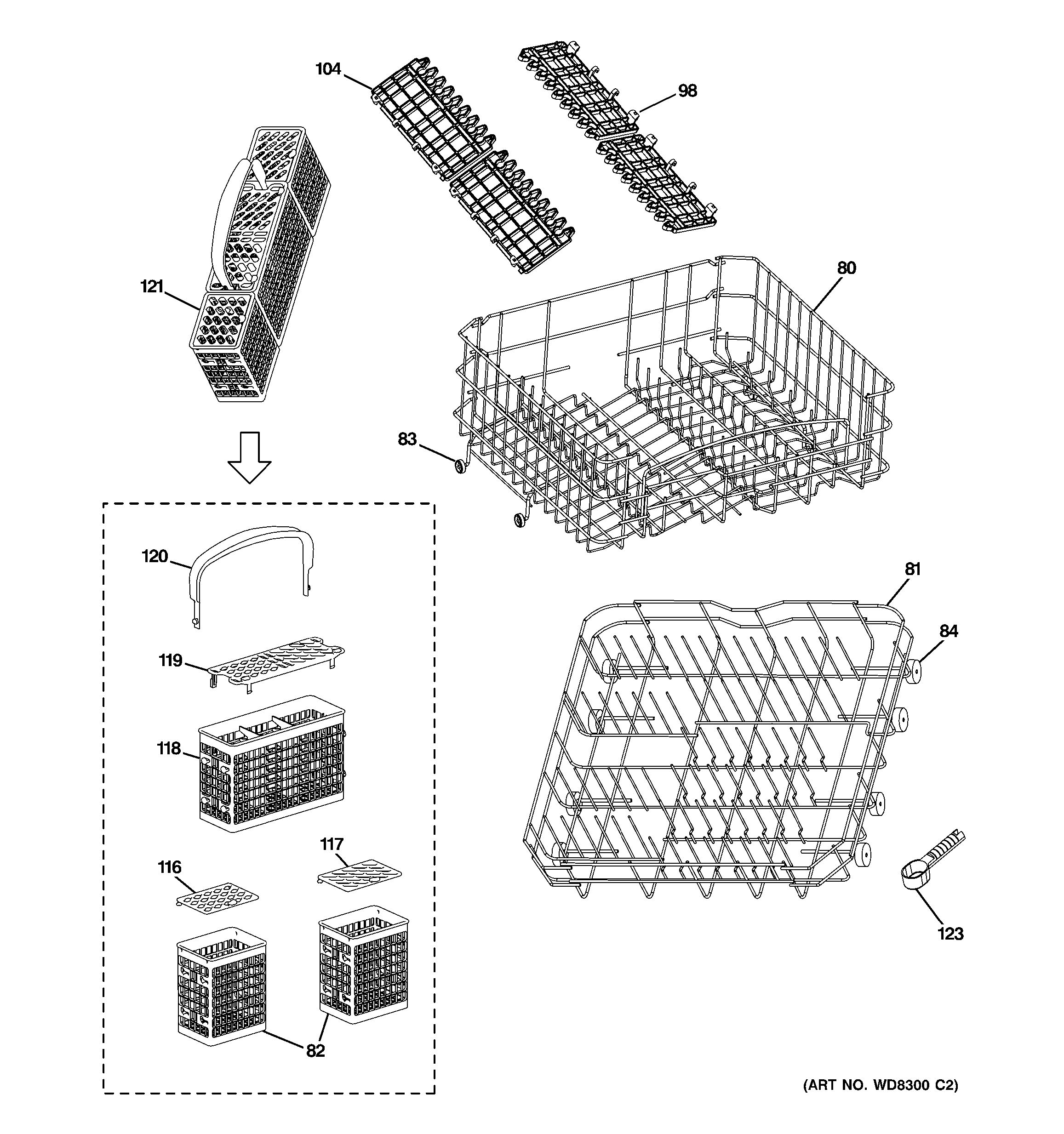 Assembly View for RACK ASSEMBLIES | GLDA690P02WW