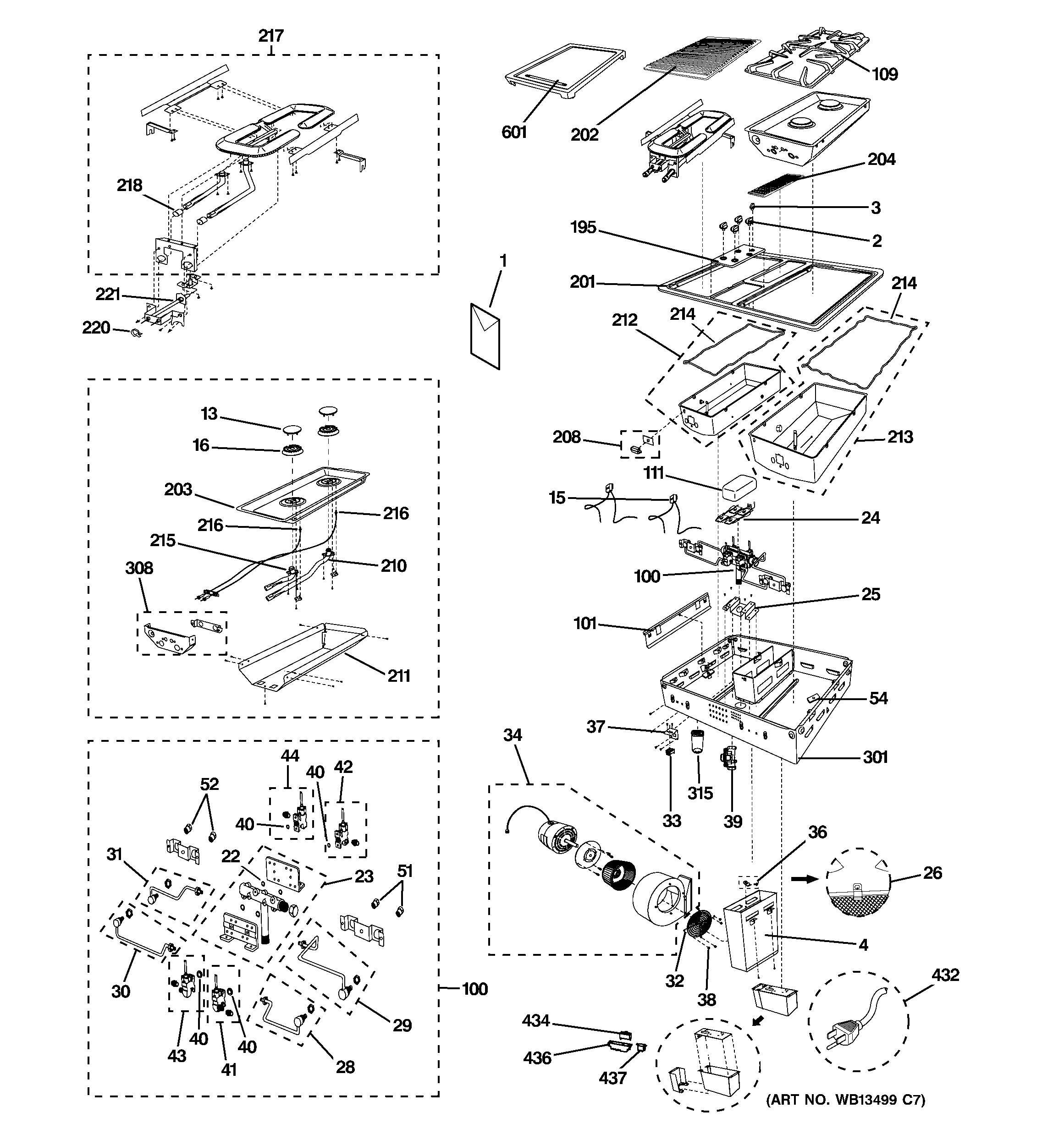 Assembly View for CONTROL PANEL &amp; COOKTOP | PGP990SEN2SS