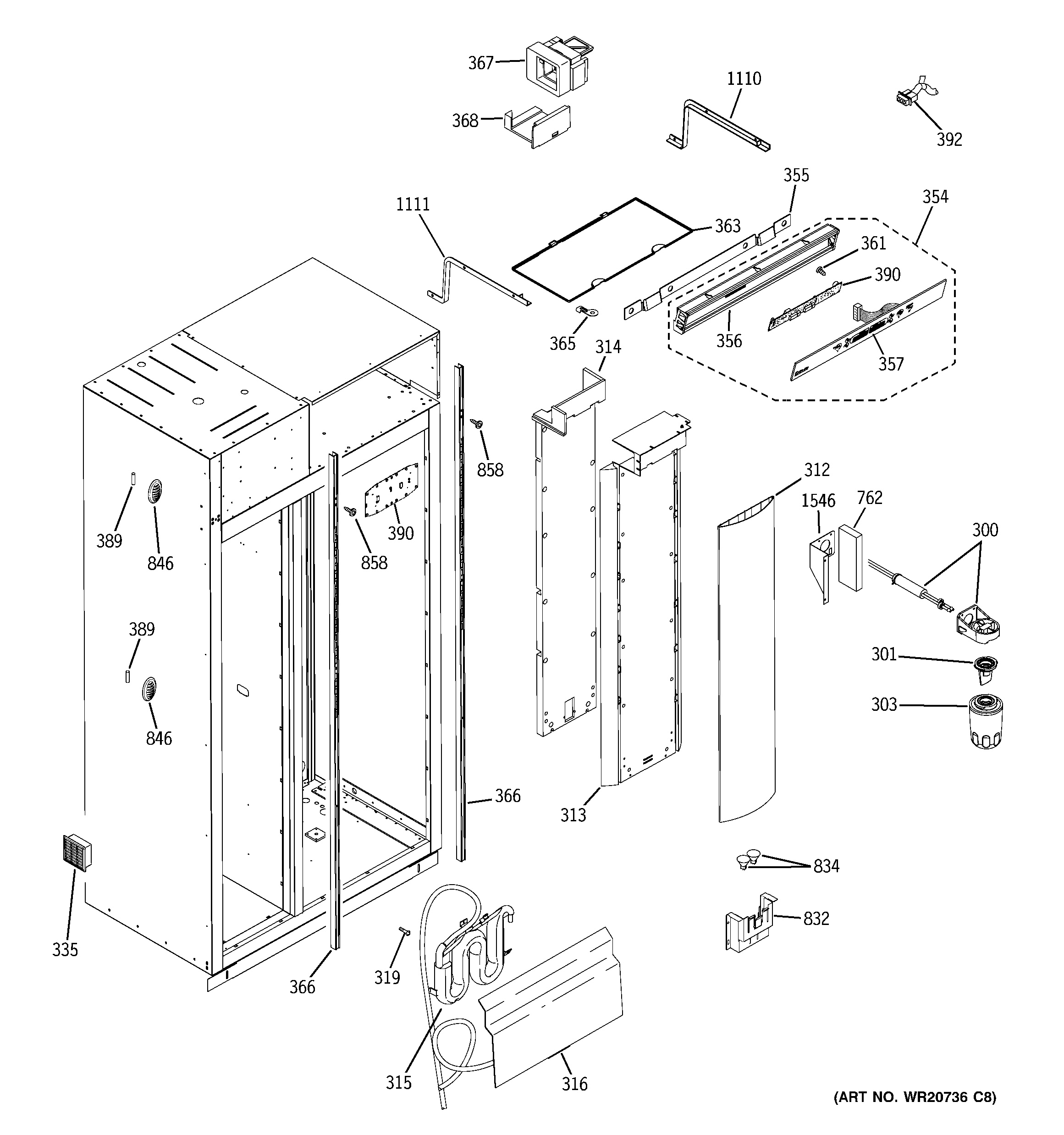 Assembly View for FRESH FOOD SECTION | ZISP480DXBSS