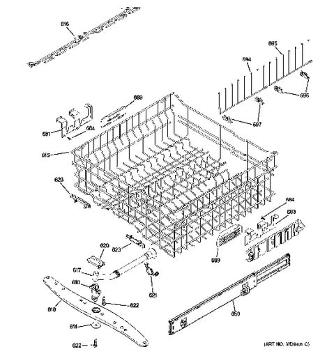 ge monogram dishwasher parts list