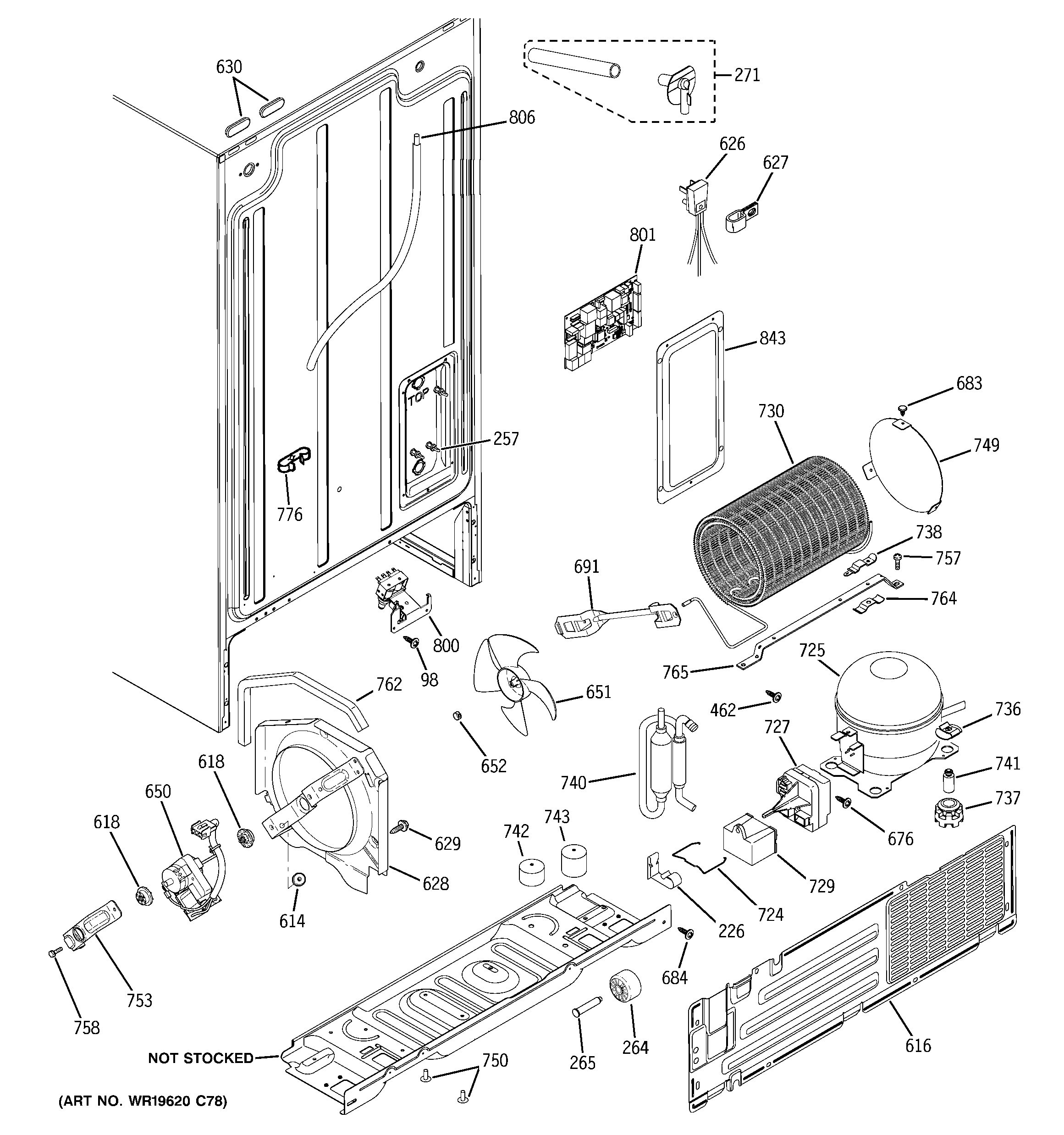 Assembly View for MACHINE COMPARTMENT | GSL22JGDBLS