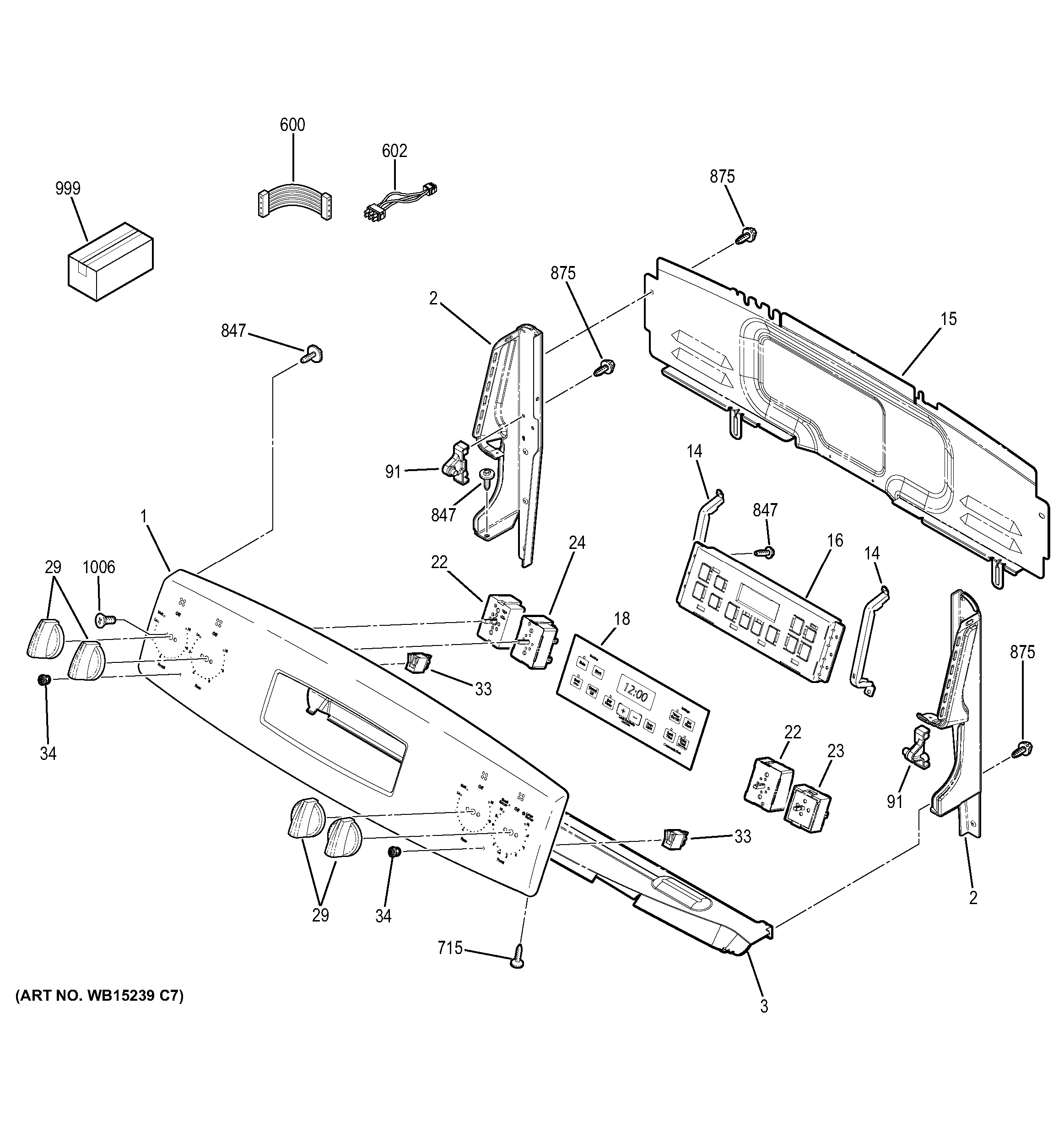 Assembly View for CONTROL PANEL | JB630DF1WW